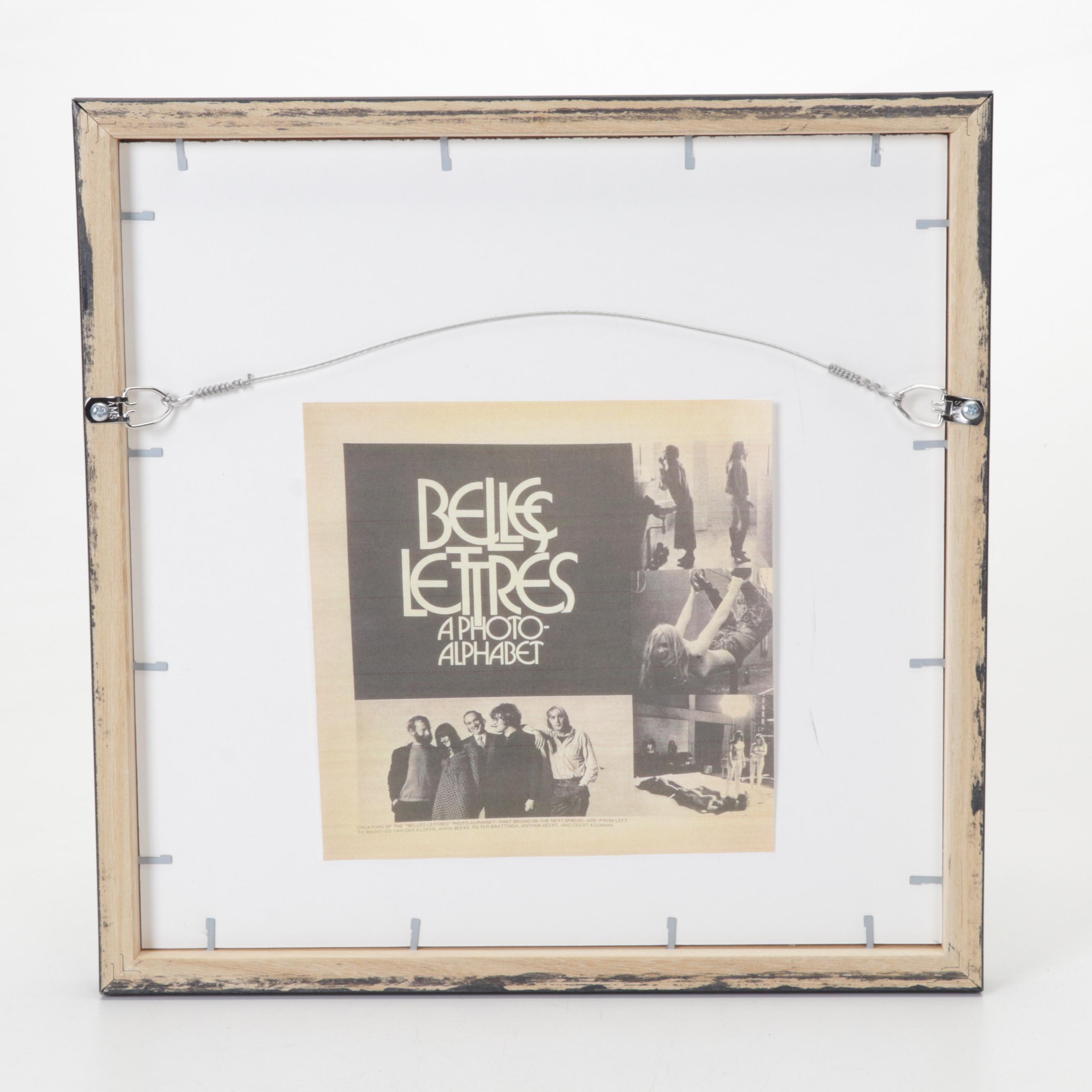 Posed Nudes Offset Lithograph "Z" From "Belles Lettres: A Photo-Alphabet," 1971