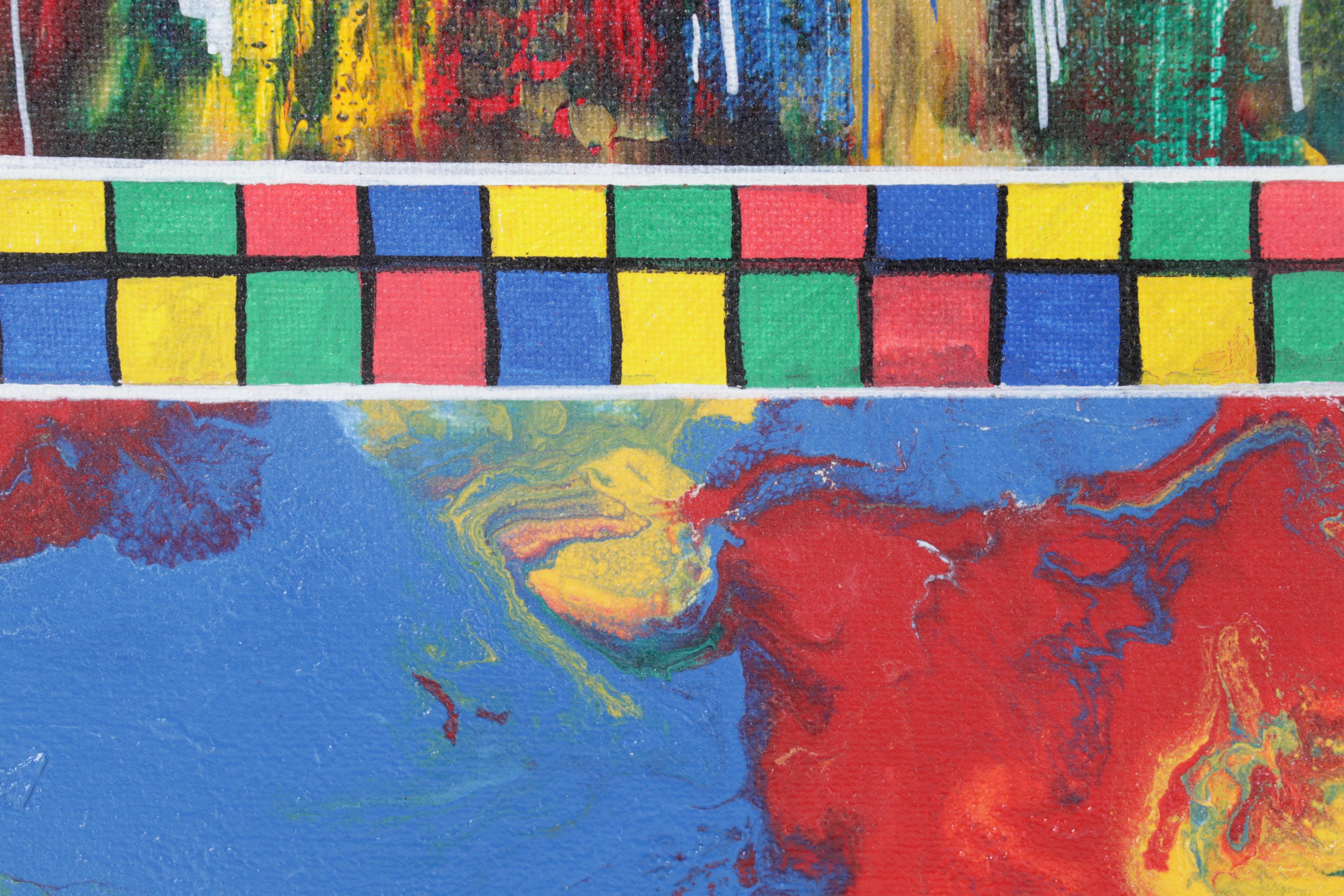 Cheri Clem Abstract Acrylic Painting "Transition," 2022