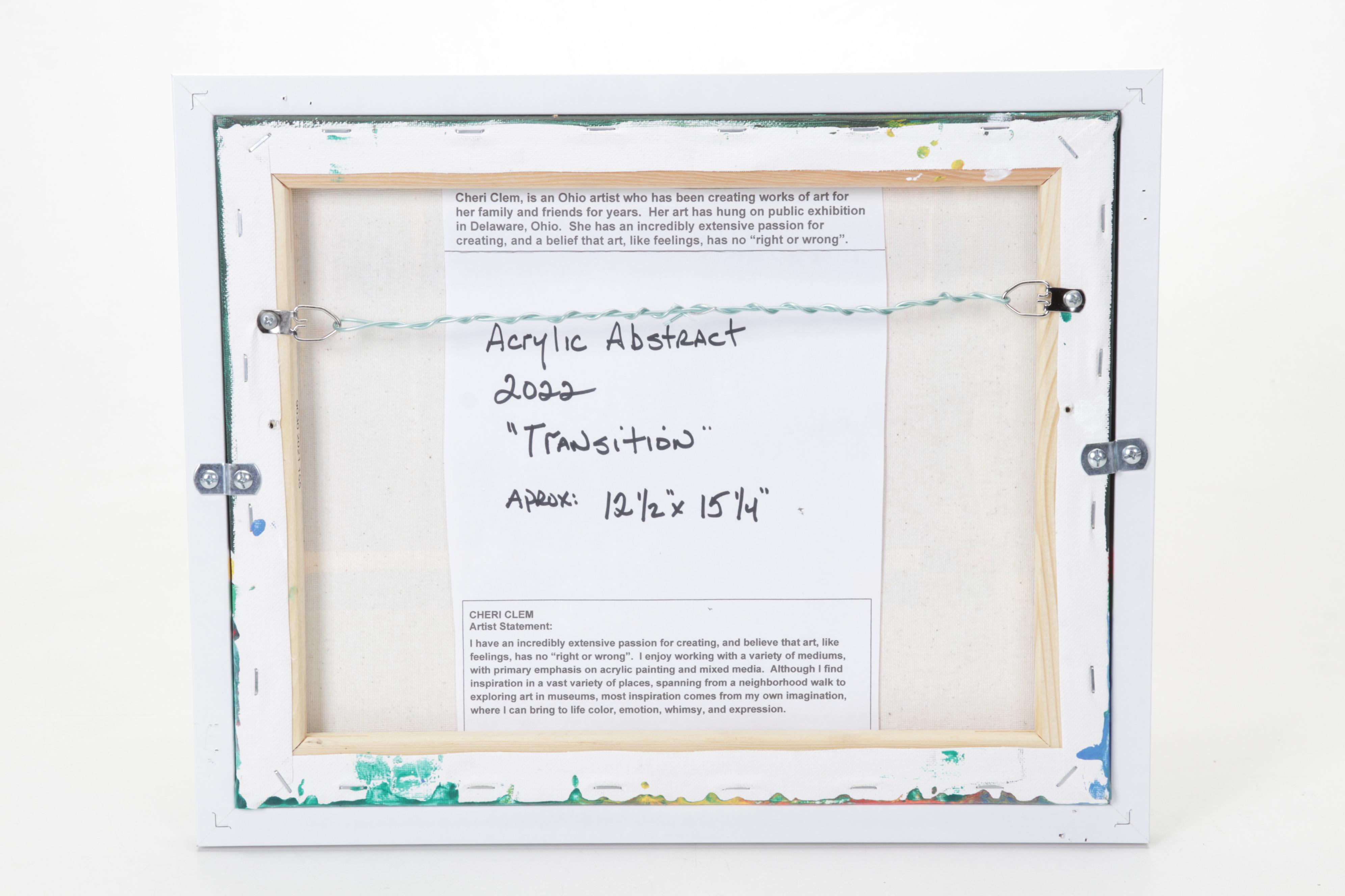 Cheri Clem Abstract Acrylic Painting "Transition," 2022