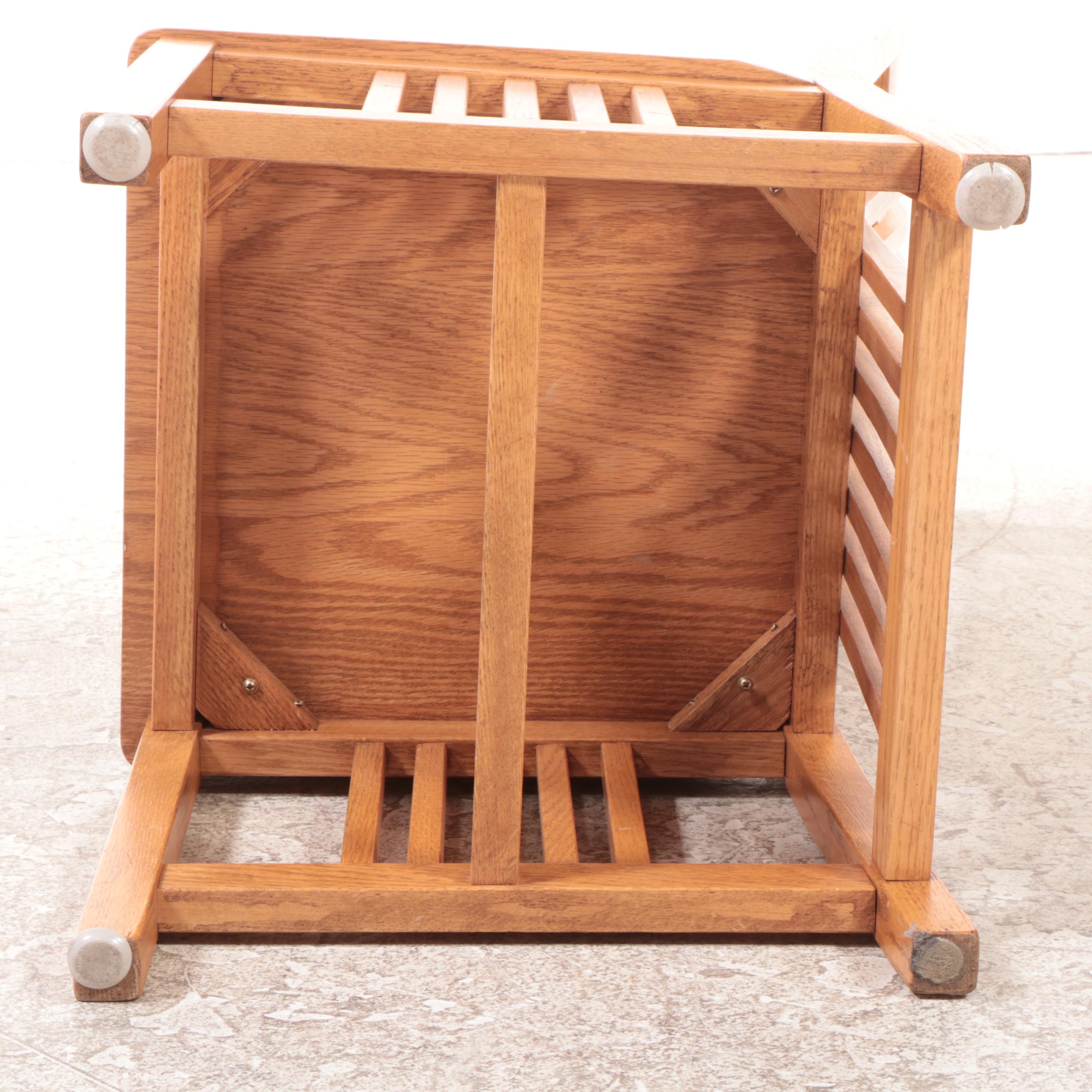 Four Arts and Crafts Style Oak High-Back Side Chairs