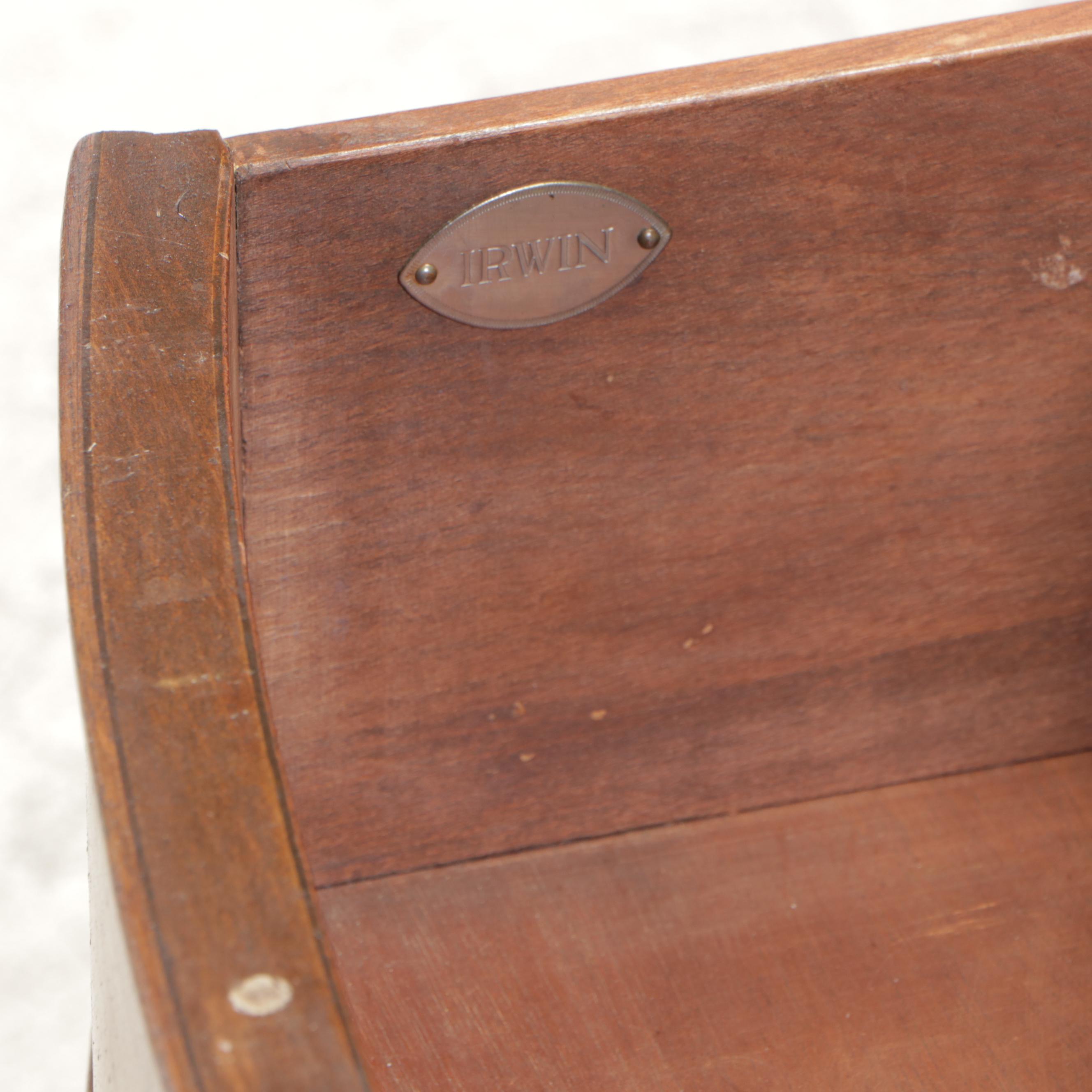 Irwin Federal Style Mahogany Three-Drawer Bowfront Bedside Chest