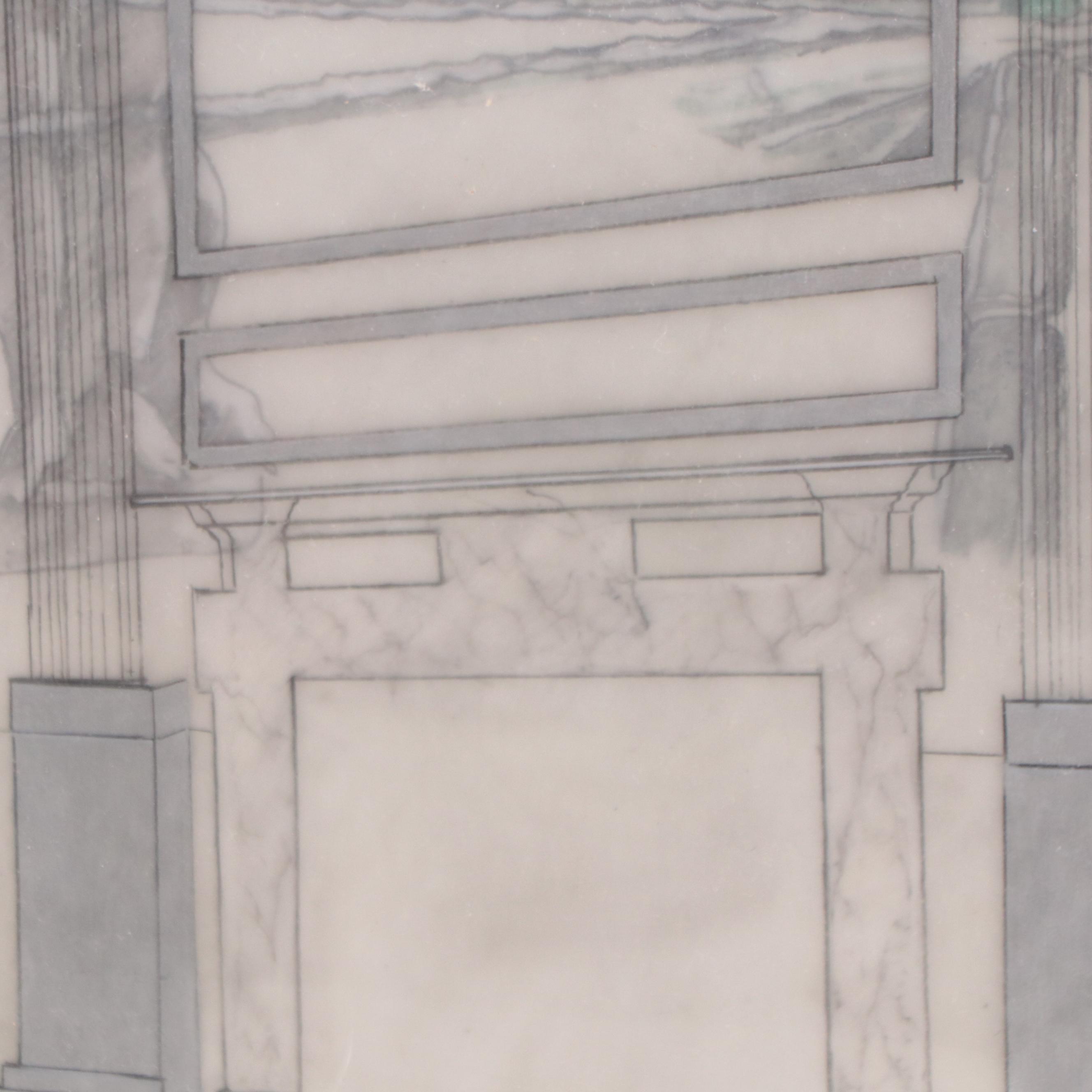 Britni Bicknaver Mixed Media Drawing "Exterior/Interior," 2006