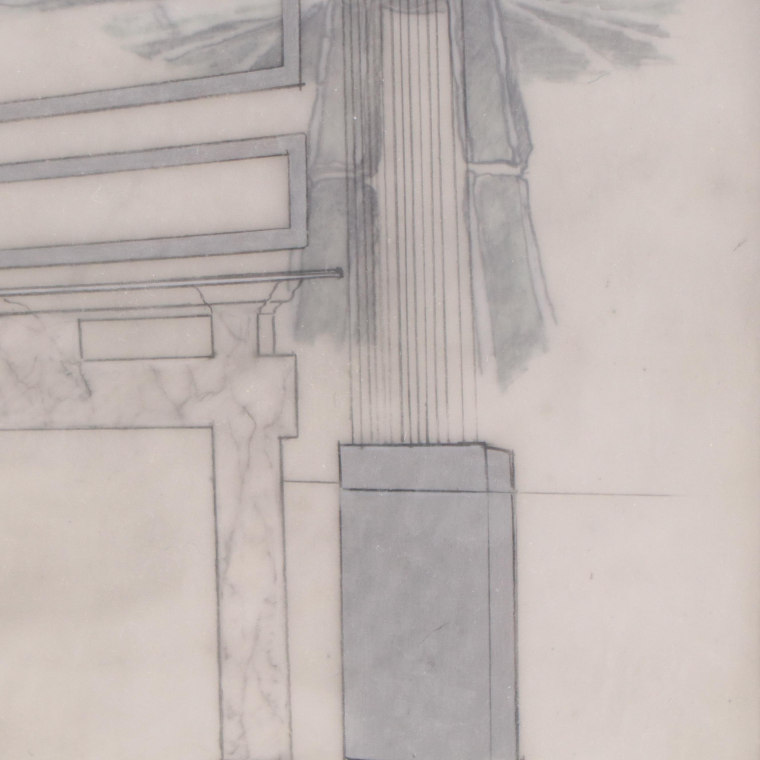 Britni Bicknaver Mixed Media Drawing "Exterior/Interior," 2006