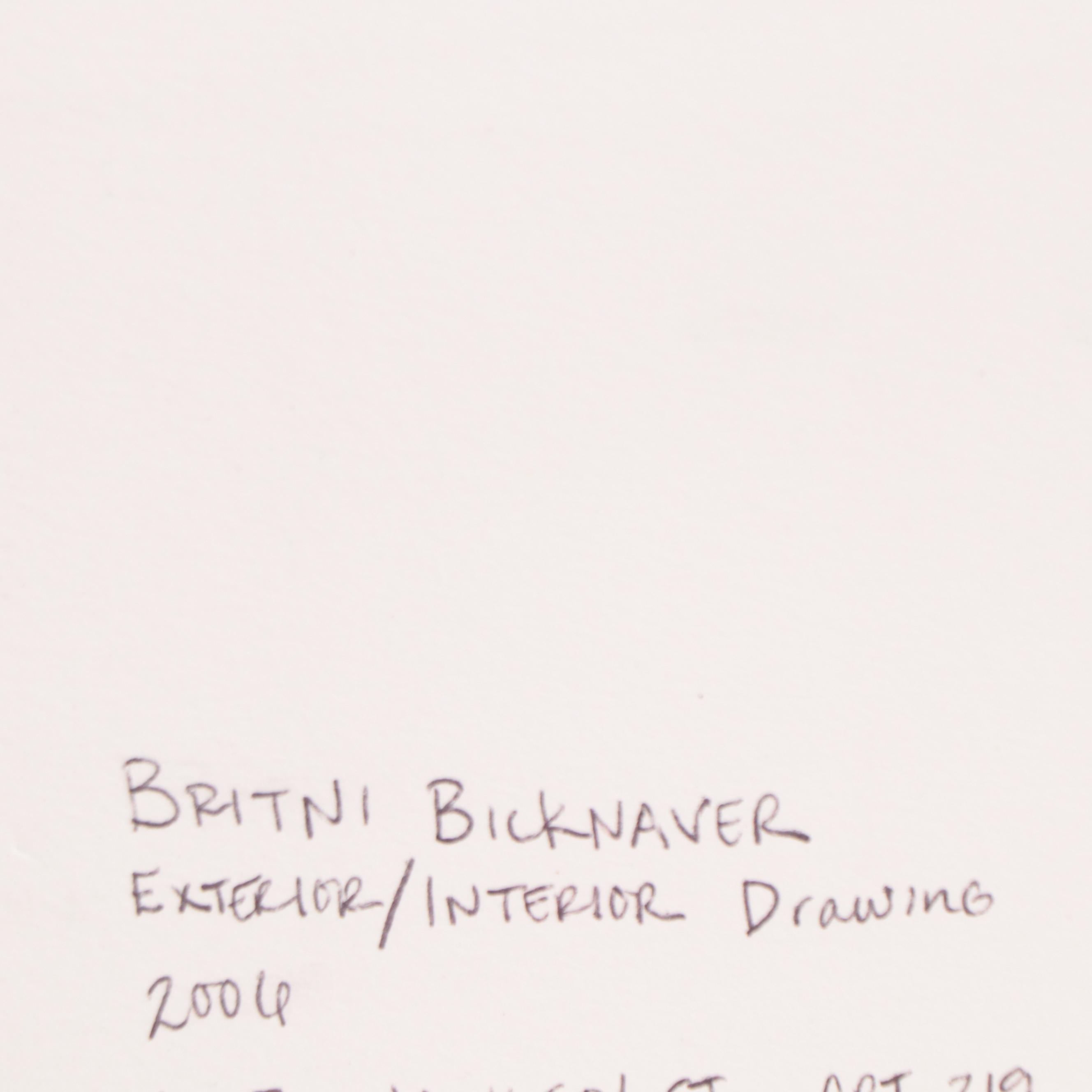 Britni Bicknaver Mixed Media Drawing "Exterior/Interior," 2006
