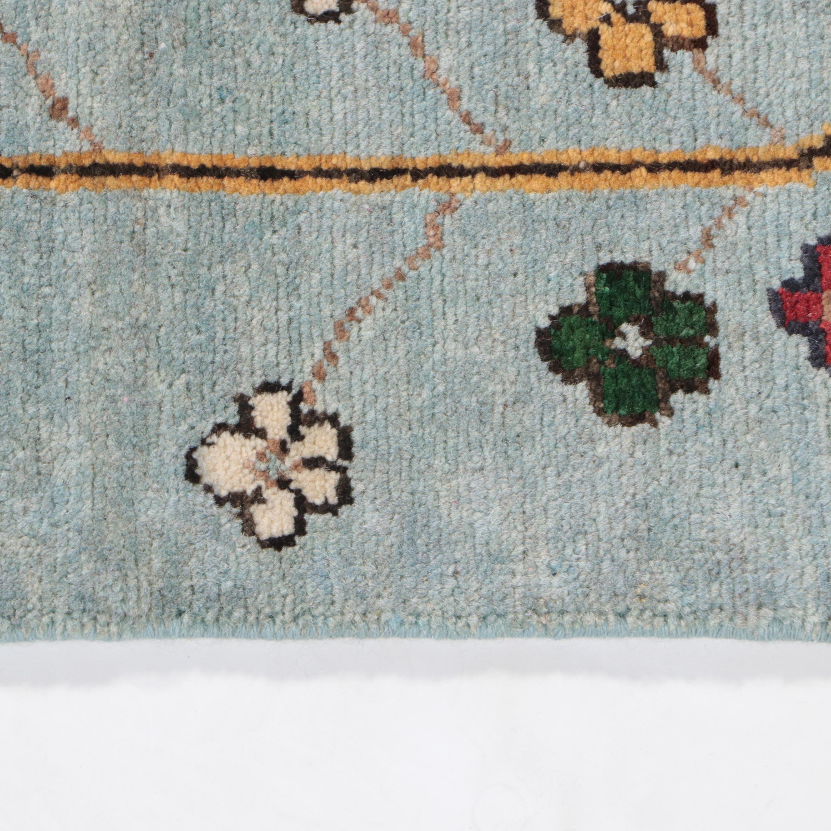 7'11 x 9'9 Hand-Knotted Indo-Persian Gabbeh Area Rug