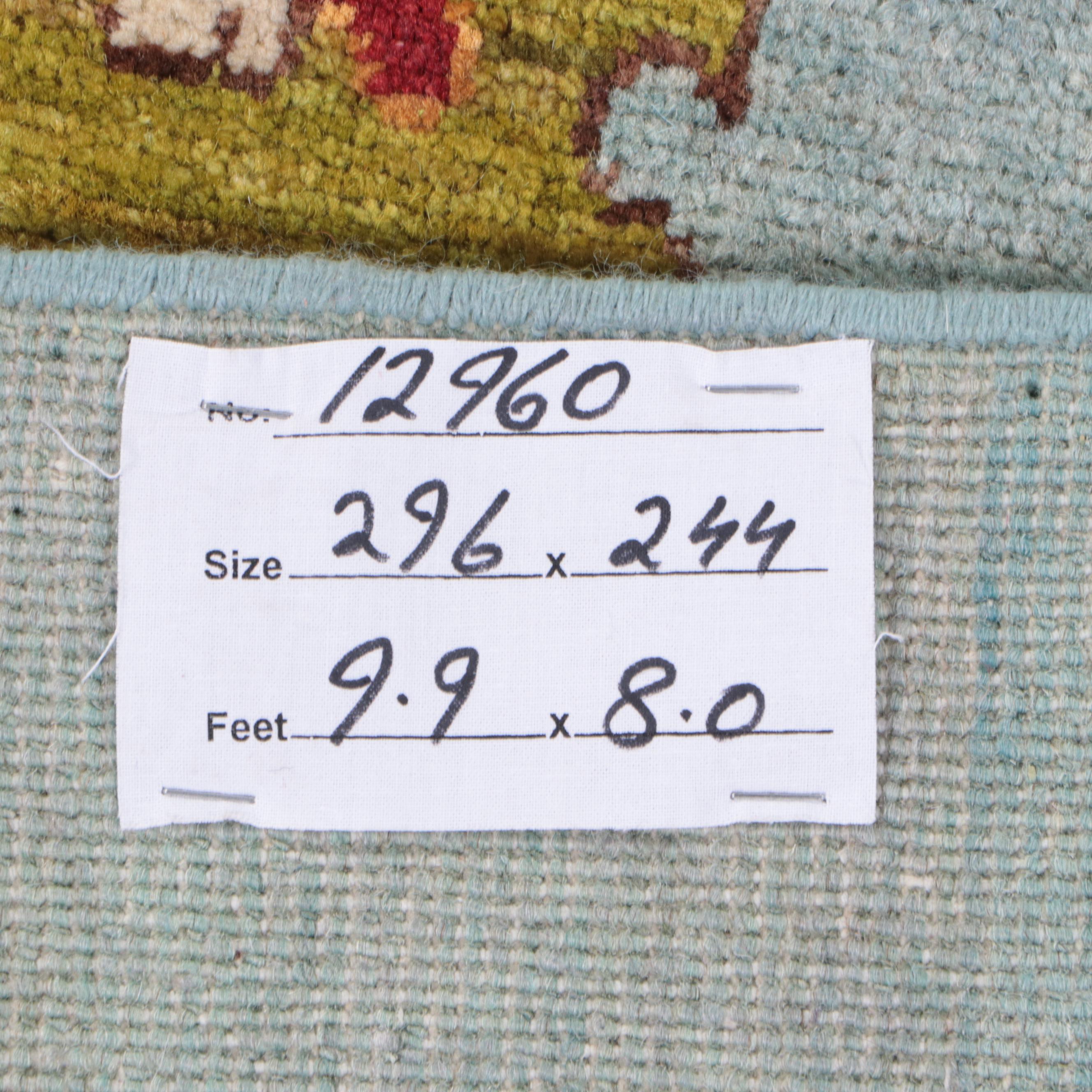 7'11 x 9'9 Hand-Knotted Indo-Persian Gabbeh Area Rug