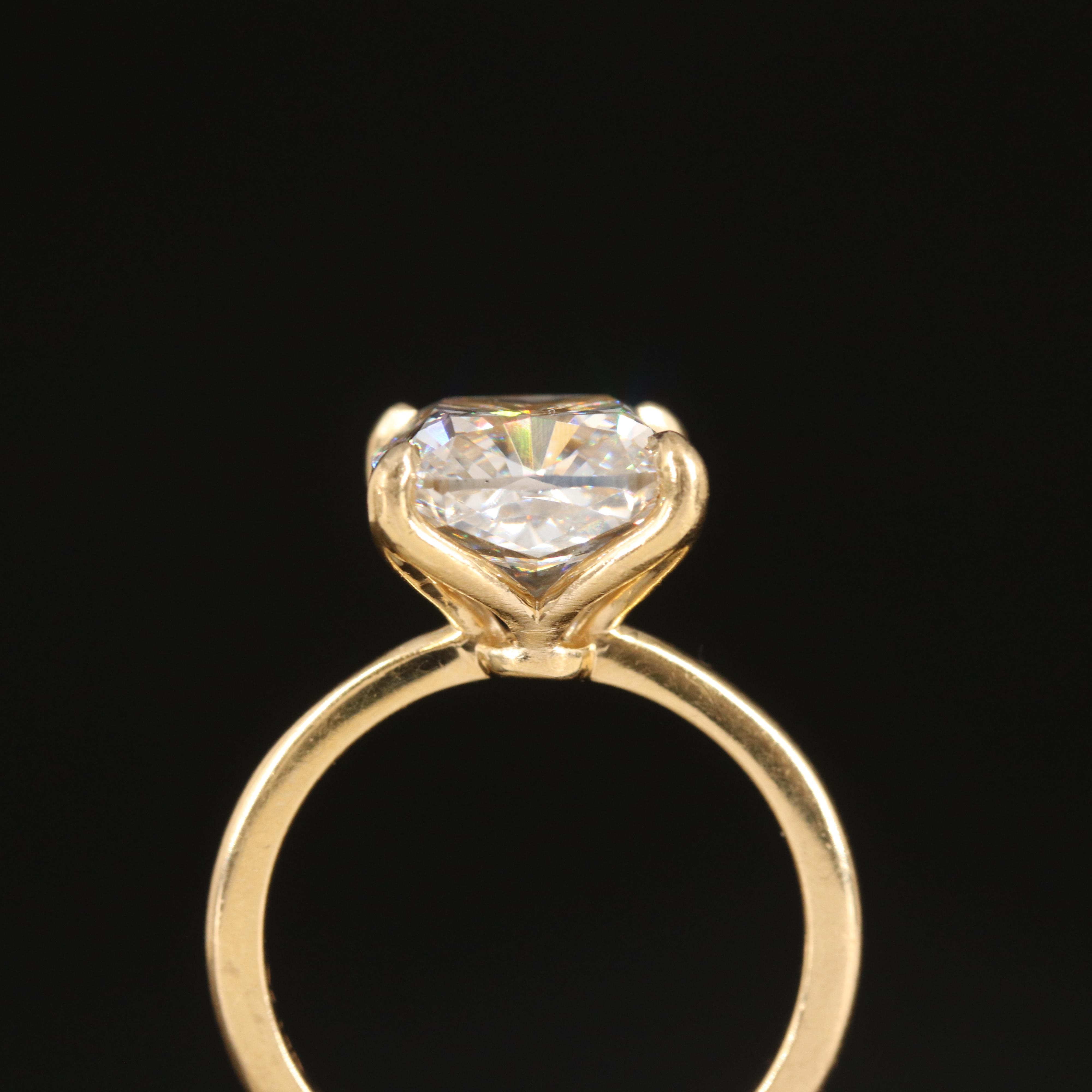 18K 5.01 CT Lab Grown Diamond Solitaire Ring with IGI Report