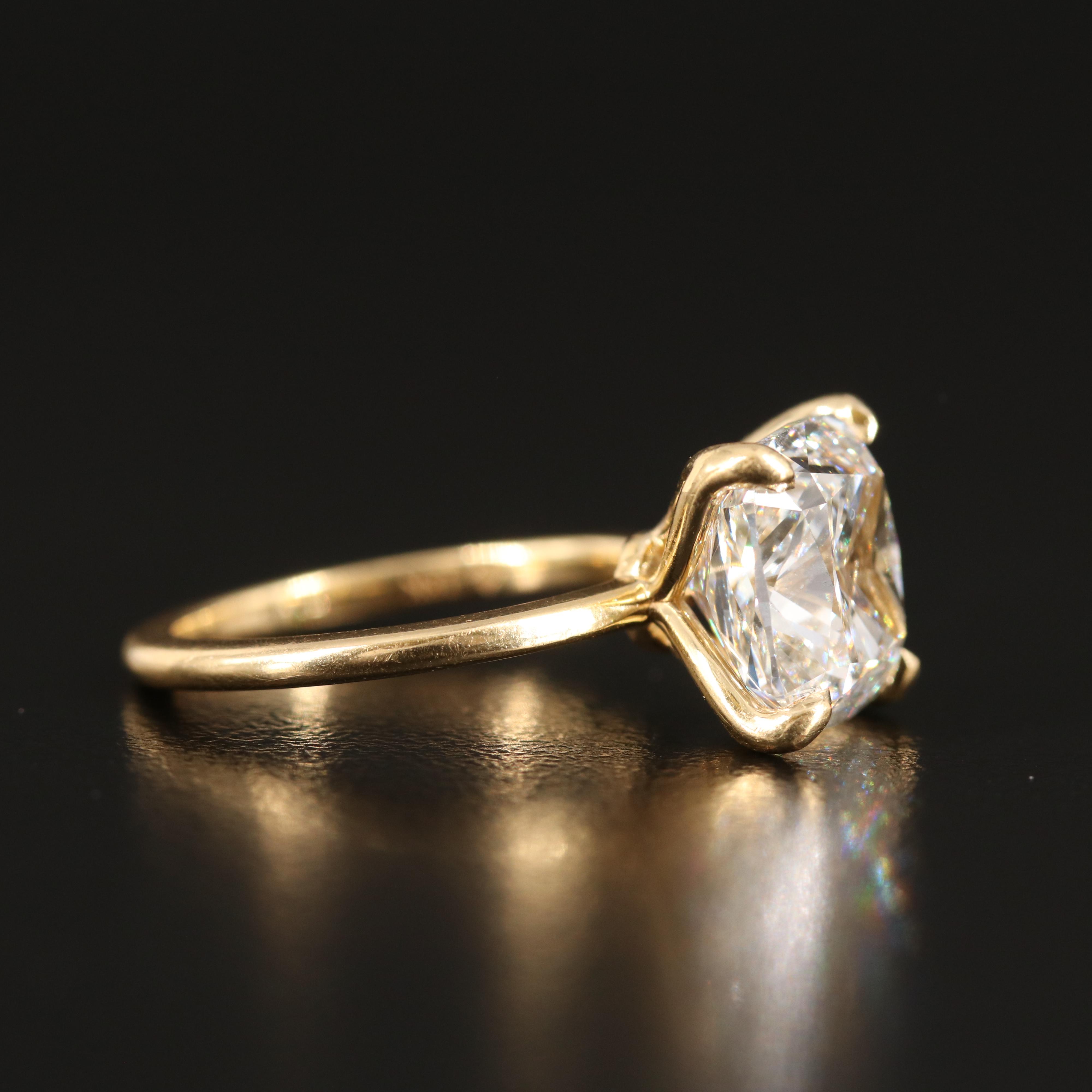 18K 5.01 CT Lab Grown Diamond Solitaire Ring with IGI Report