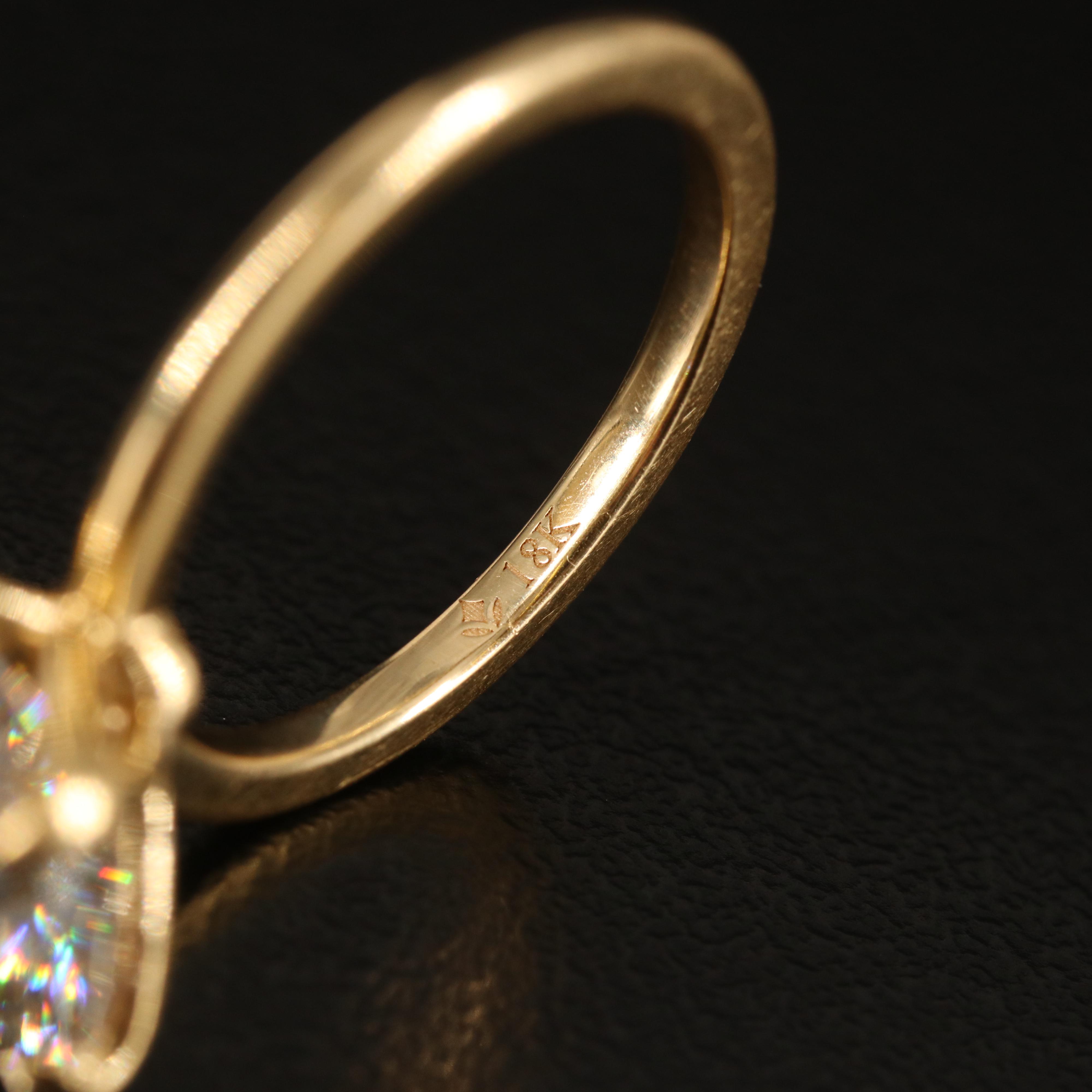 18K 5.01 CT Lab Grown Diamond Solitaire Ring with IGI Report