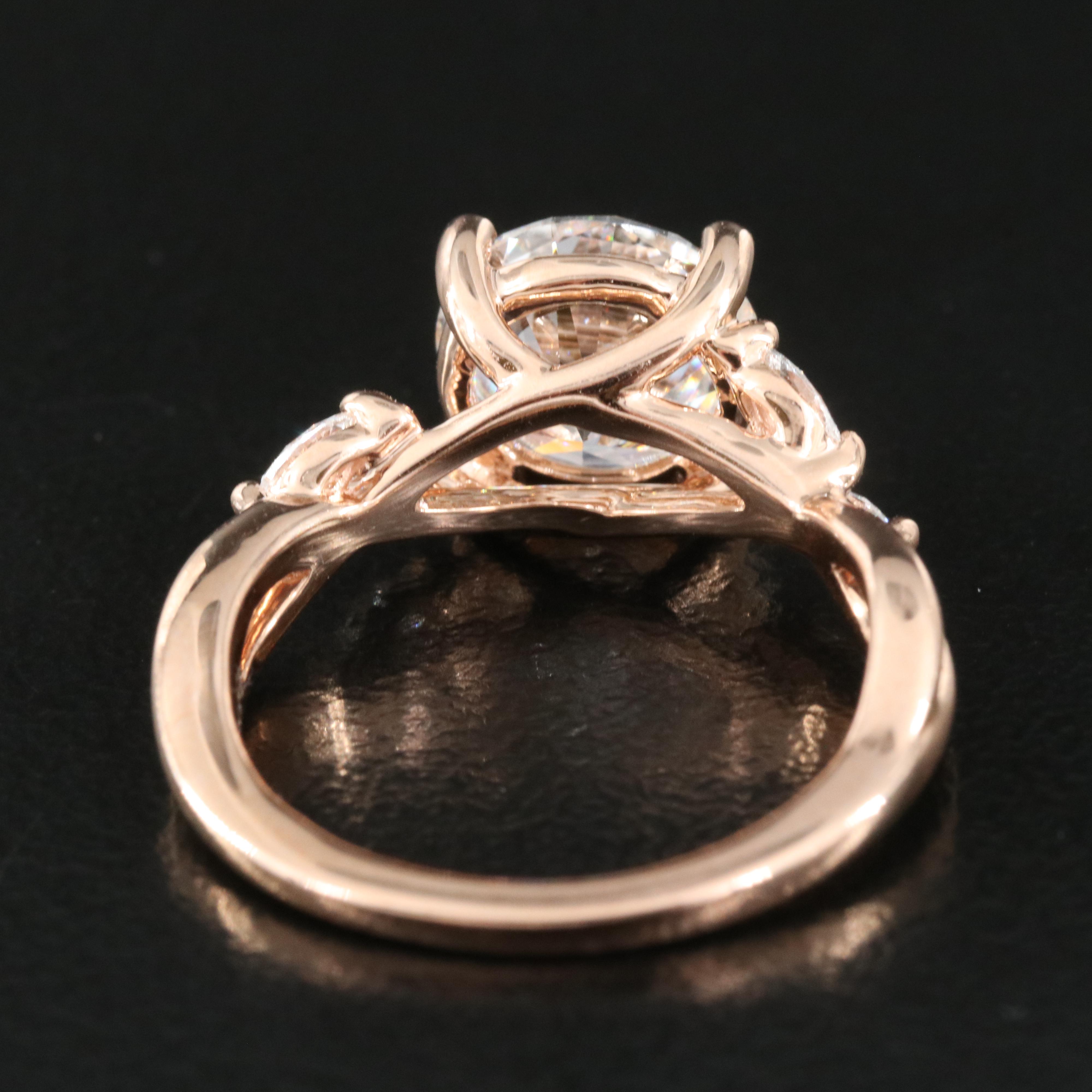 14K Rose Gold 1.96 CTW Lab Grown Diamond Ring with IGI Report