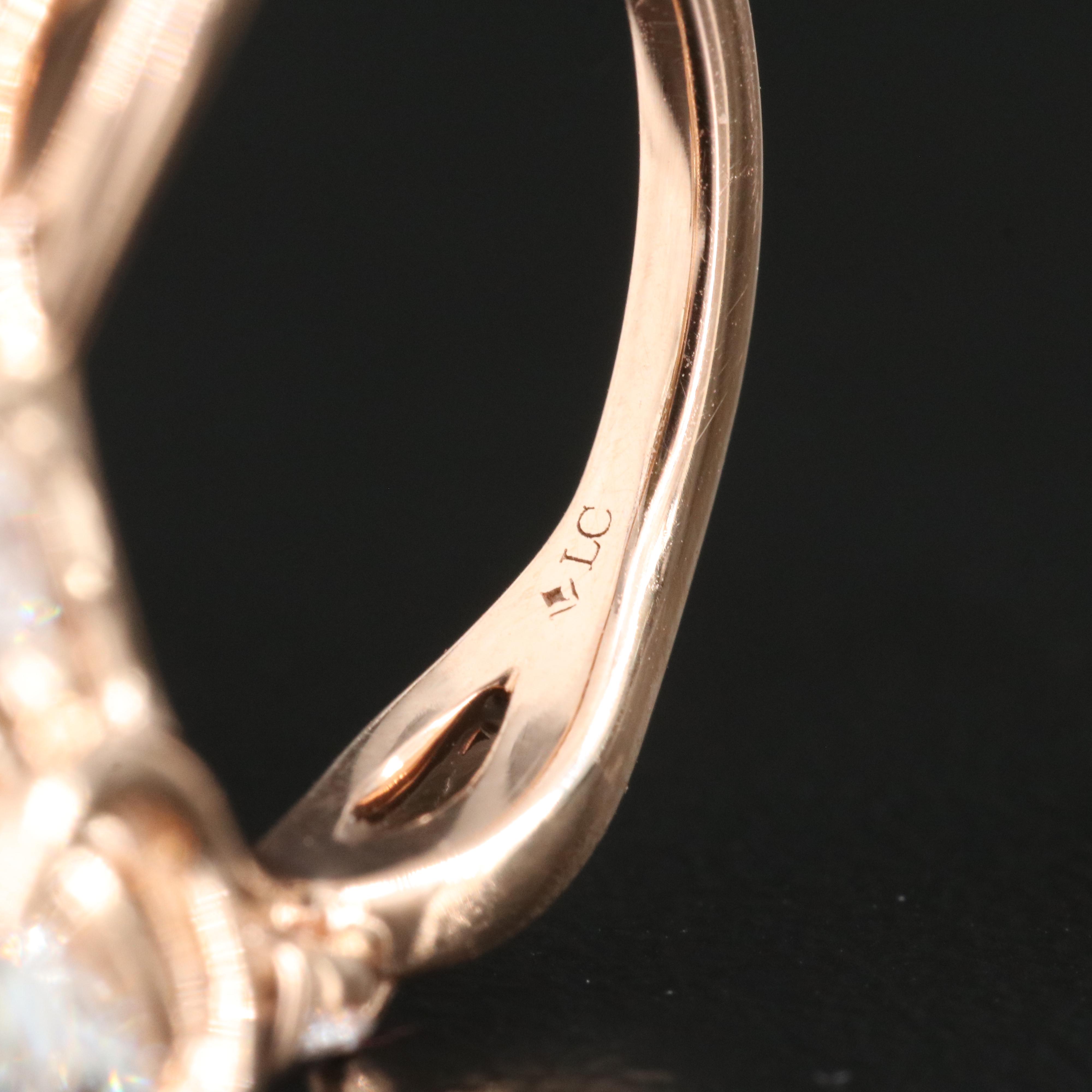 14K Rose Gold 1.96 CTW Lab Grown Diamond Ring with IGI Report