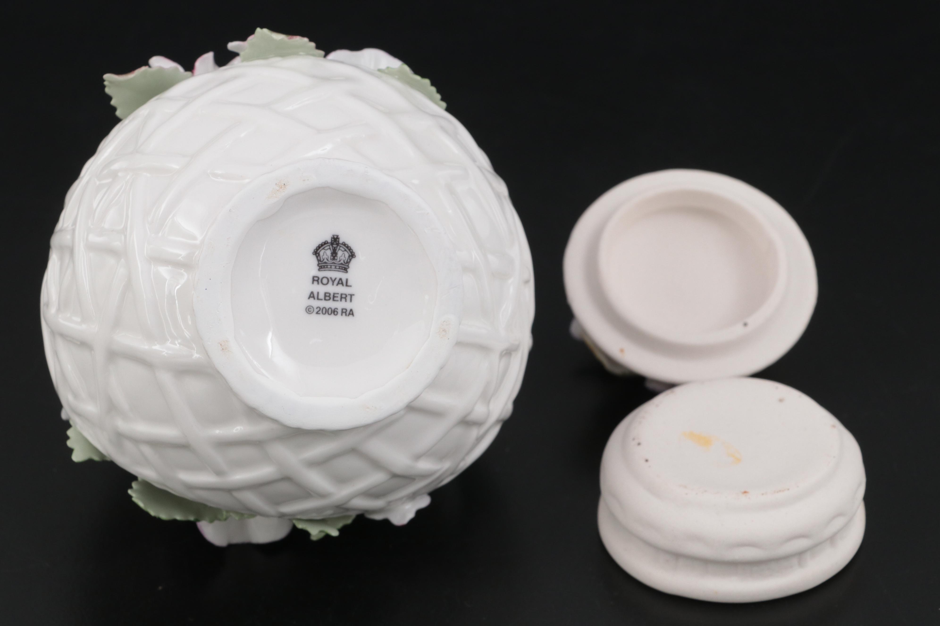 Royal Albert Basket with Other Porcelain Decor and Van Gogh Themed Coasters