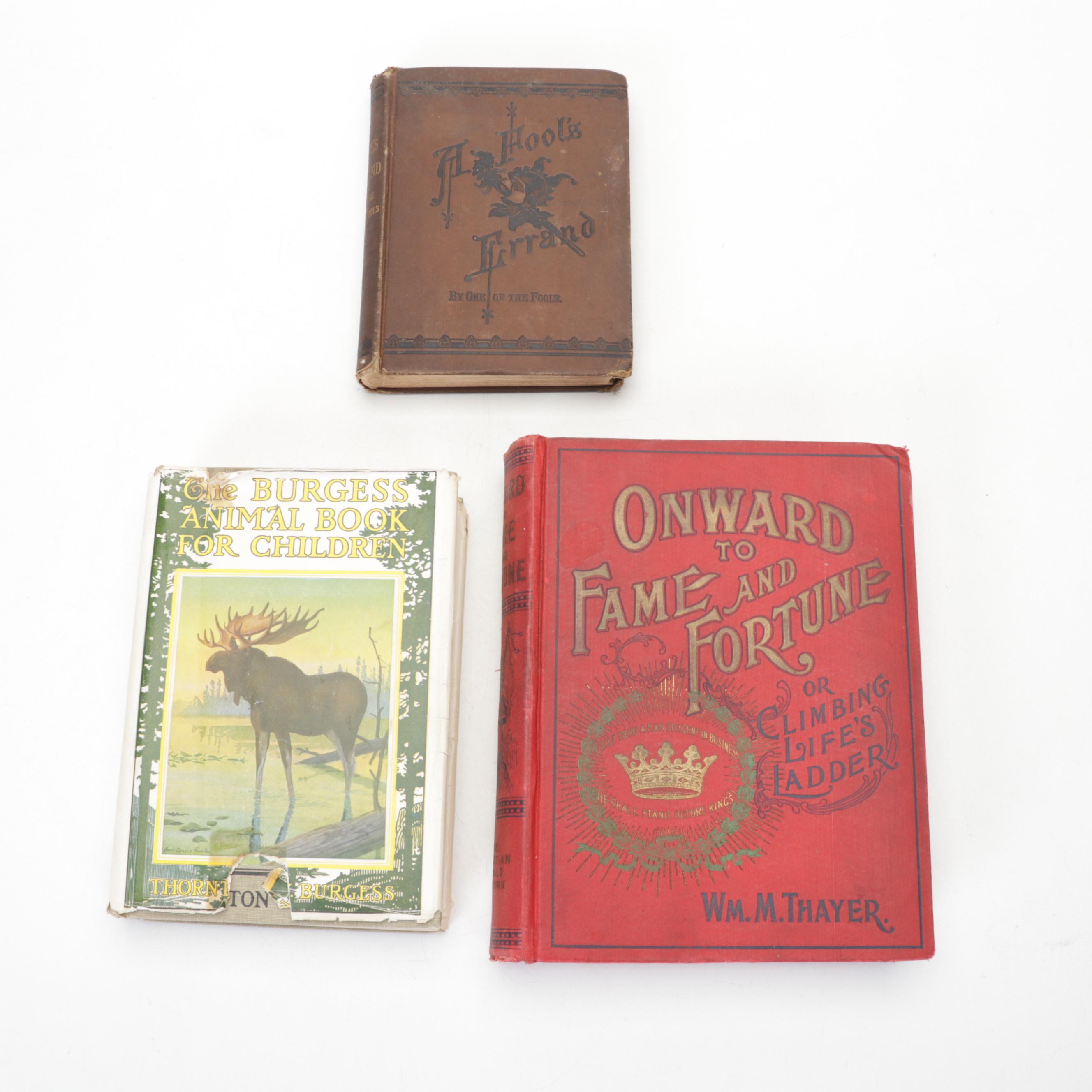 "The Burgess Animal Book" by Thornton W. Burgess and More Books