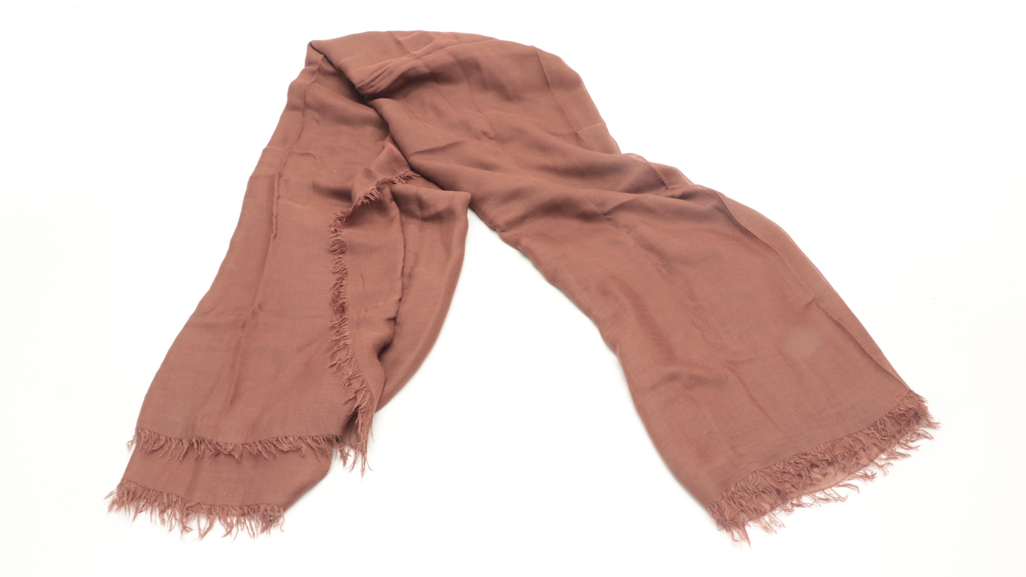 Bianchini Maglierie Embellished Linen Scarf and Other Scarves
