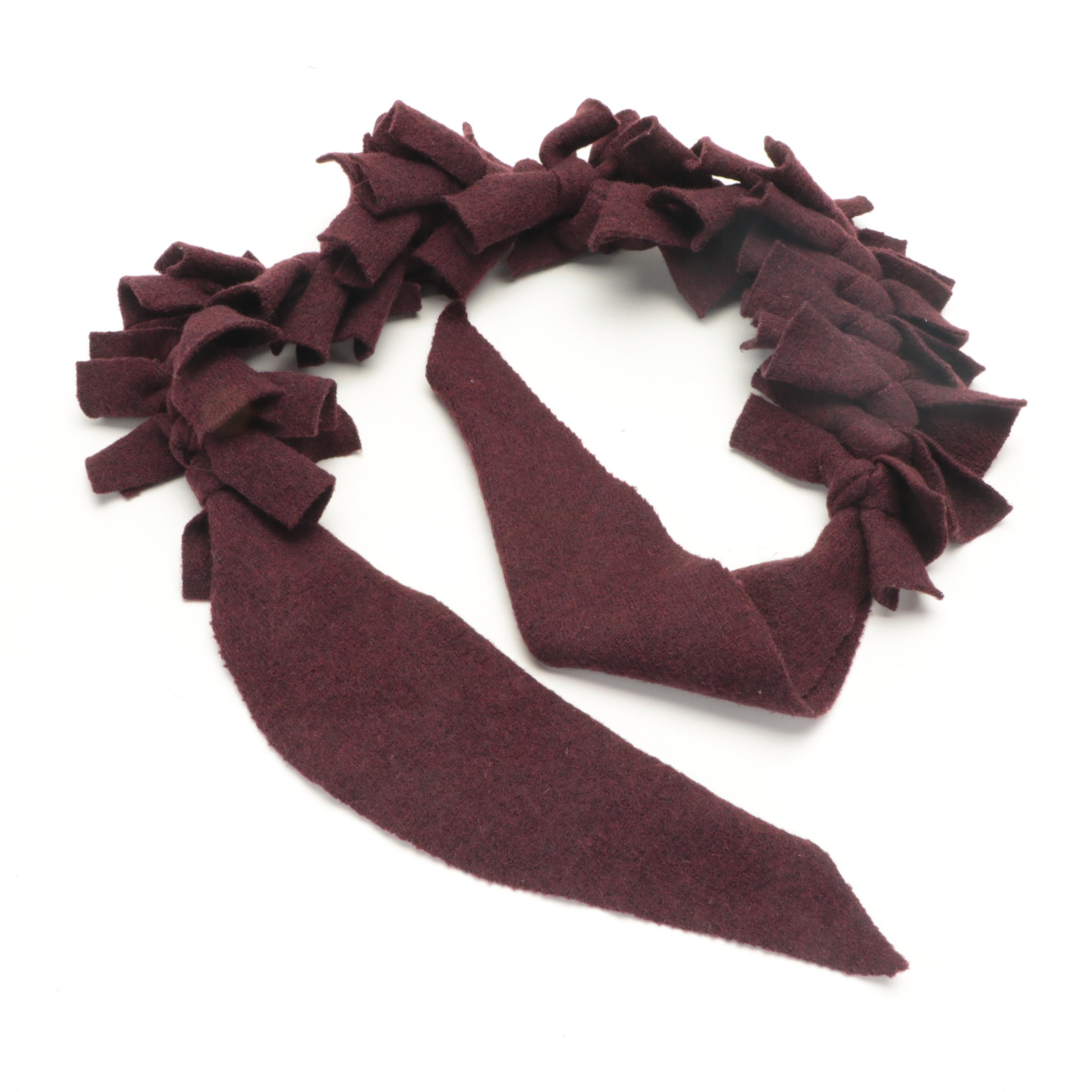 Bianchini Maglierie Embellished Linen Scarf and Other Scarves