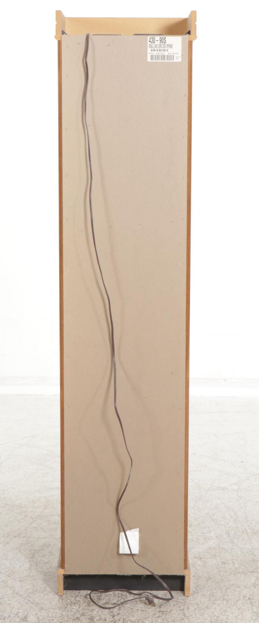 Ashley Furniture Oak-Grained Illuminated Curio Cabinet