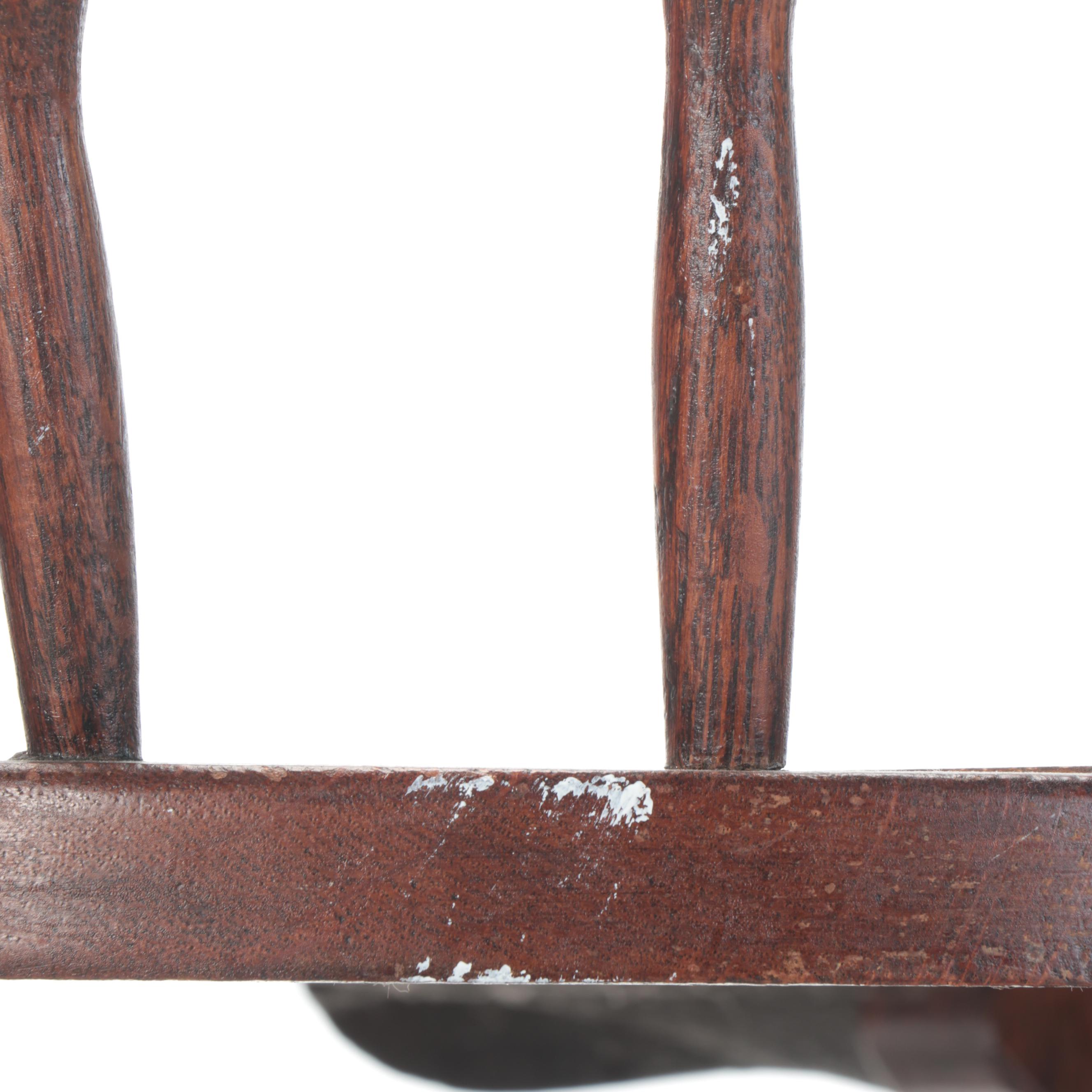 Late Victorian Oak Roundabout Chair, Early 20th Century