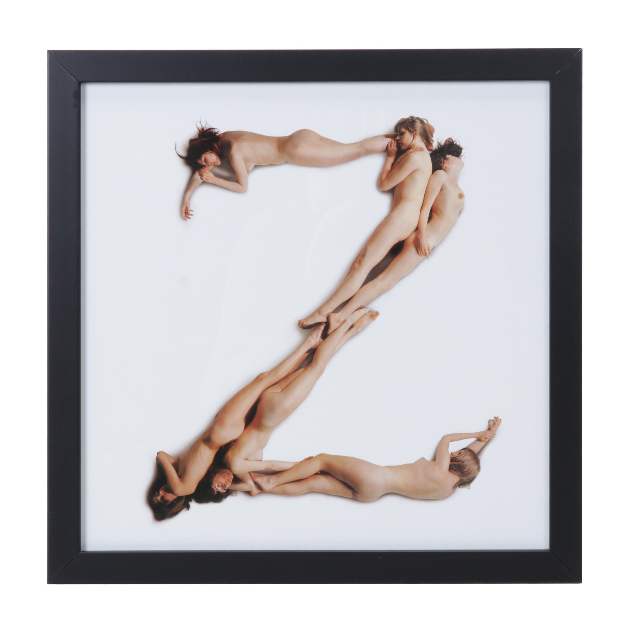 Posed Nudes Offset Lithograph "Z" From "Belles Lettres: A Photo-Alphabet," 1971