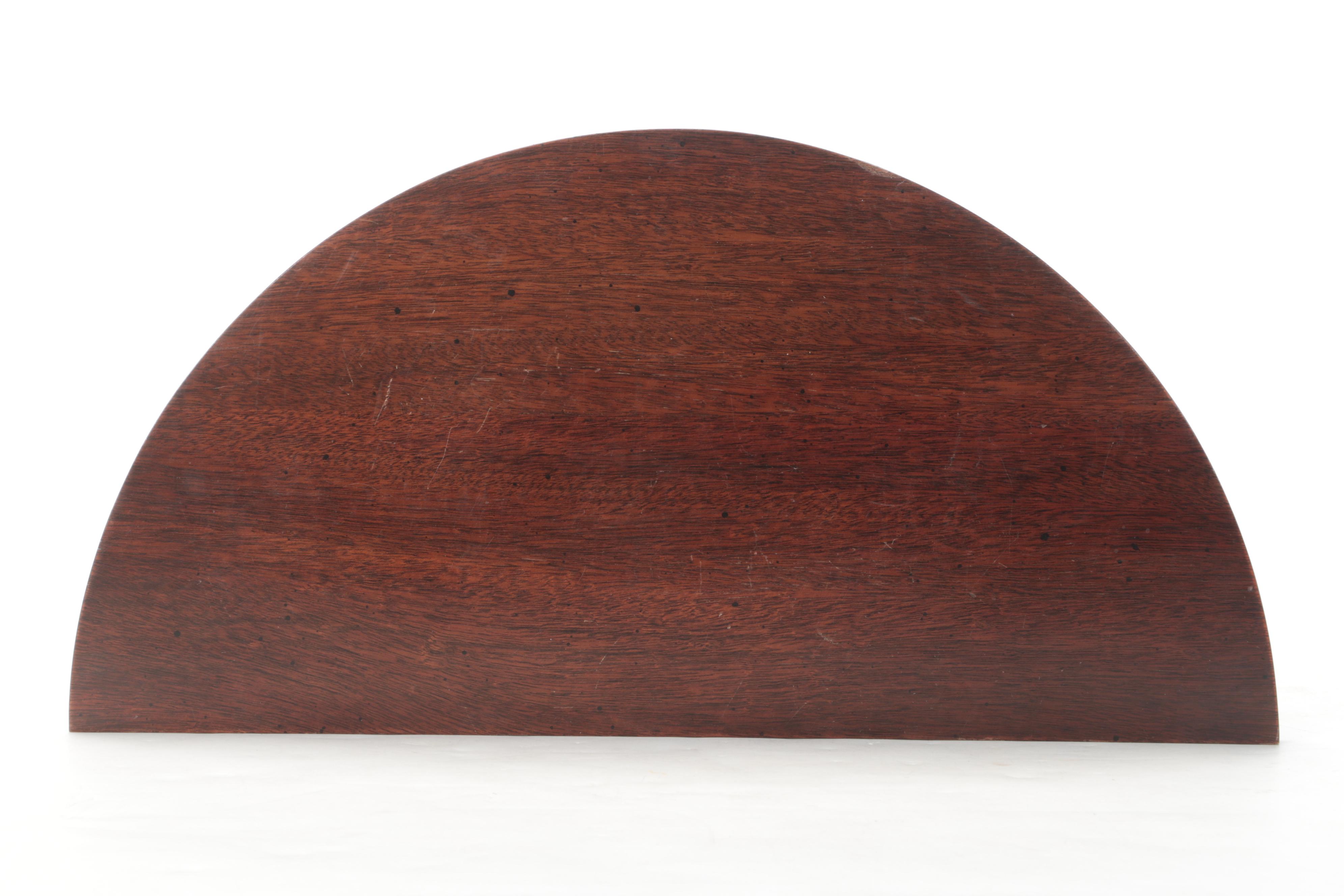 Federal Style Mahogany and Bellflower-Inlaid Demilune Table