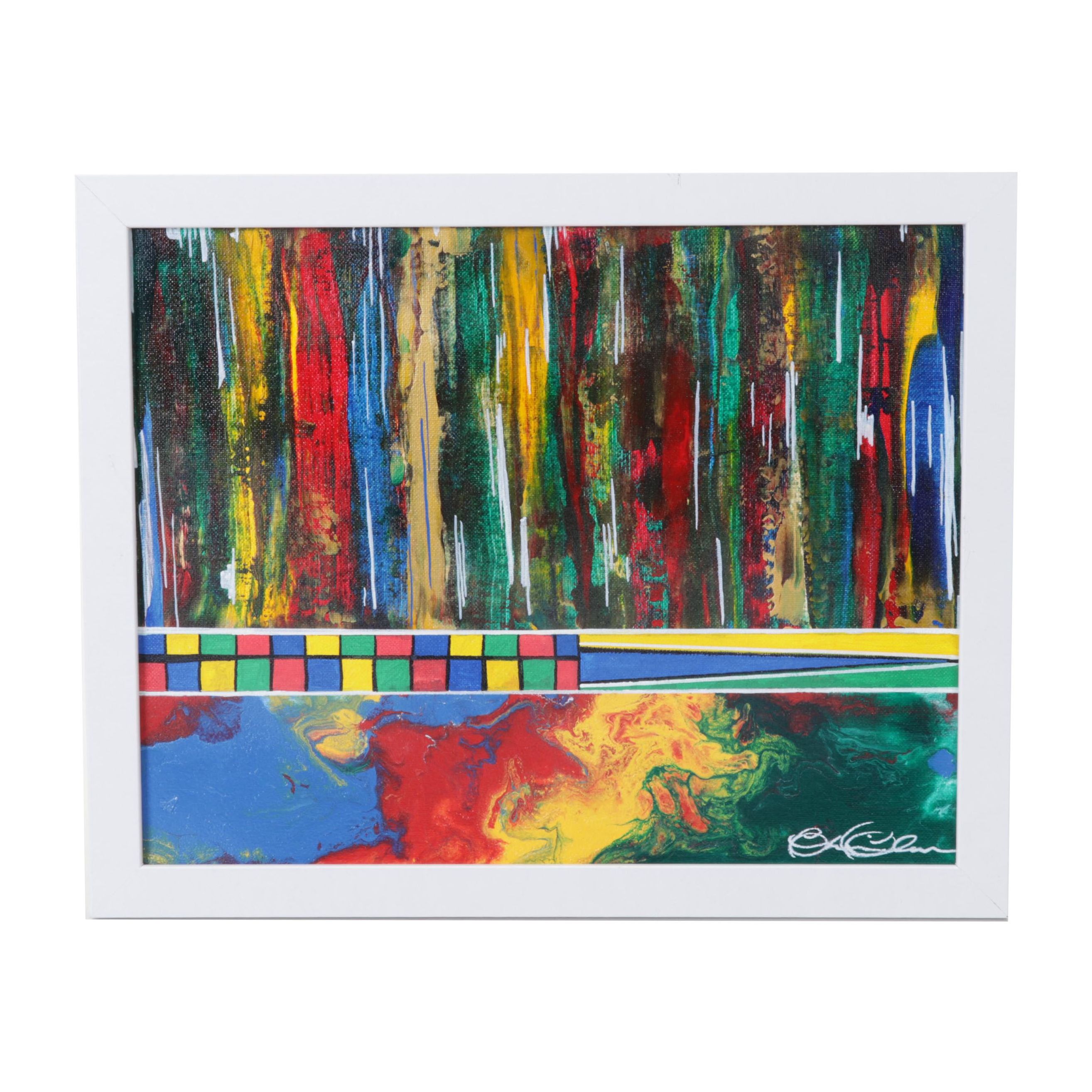 Cheri Clem Abstract Acrylic Painting "Transition," 2022