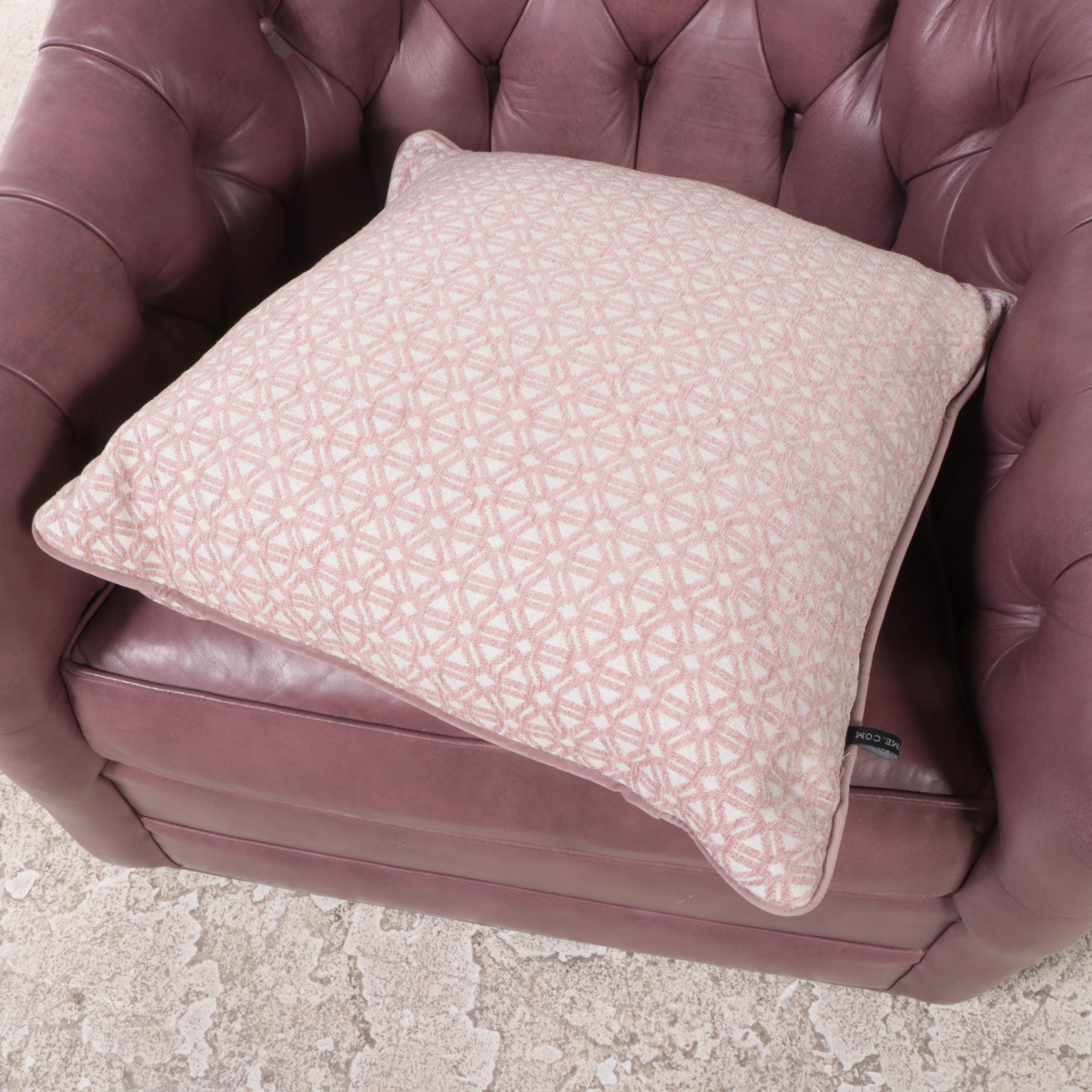 Erwin-Lambeth Buttoned-Down Leather Swivel Tub Chair, Late 20th Century