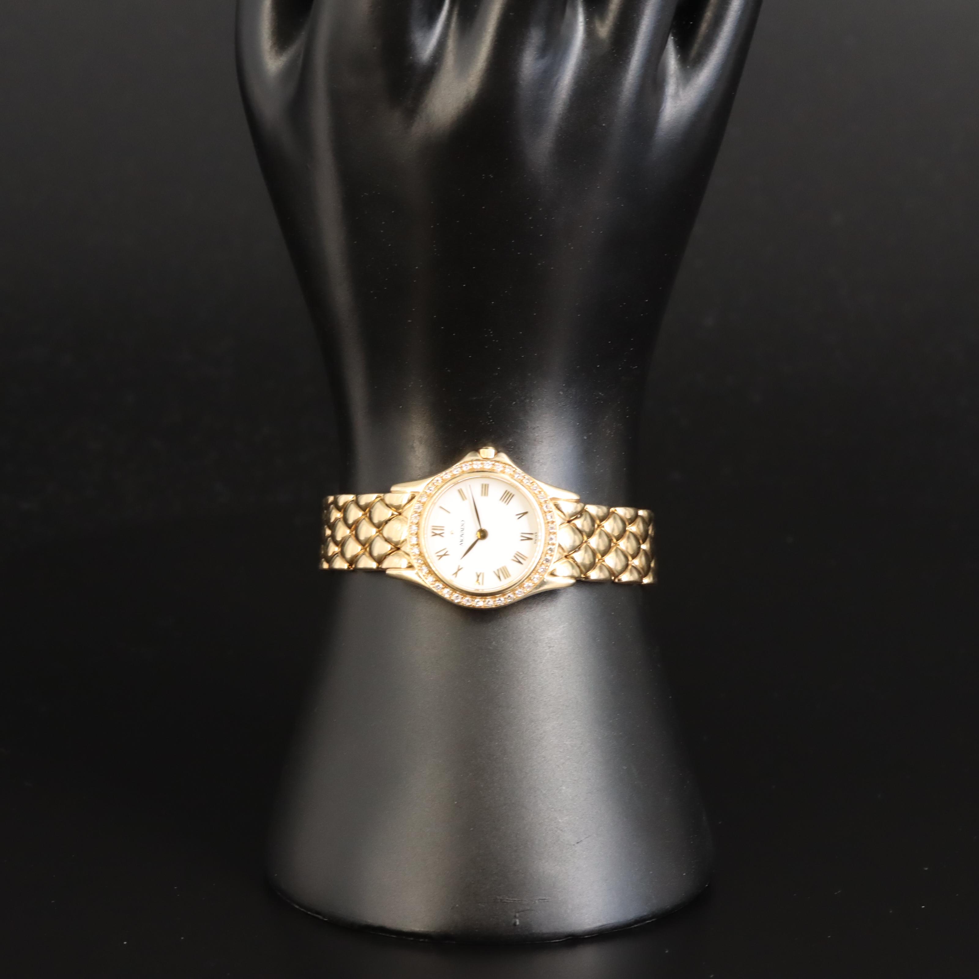 14K Movado Diamond Quartz Watch