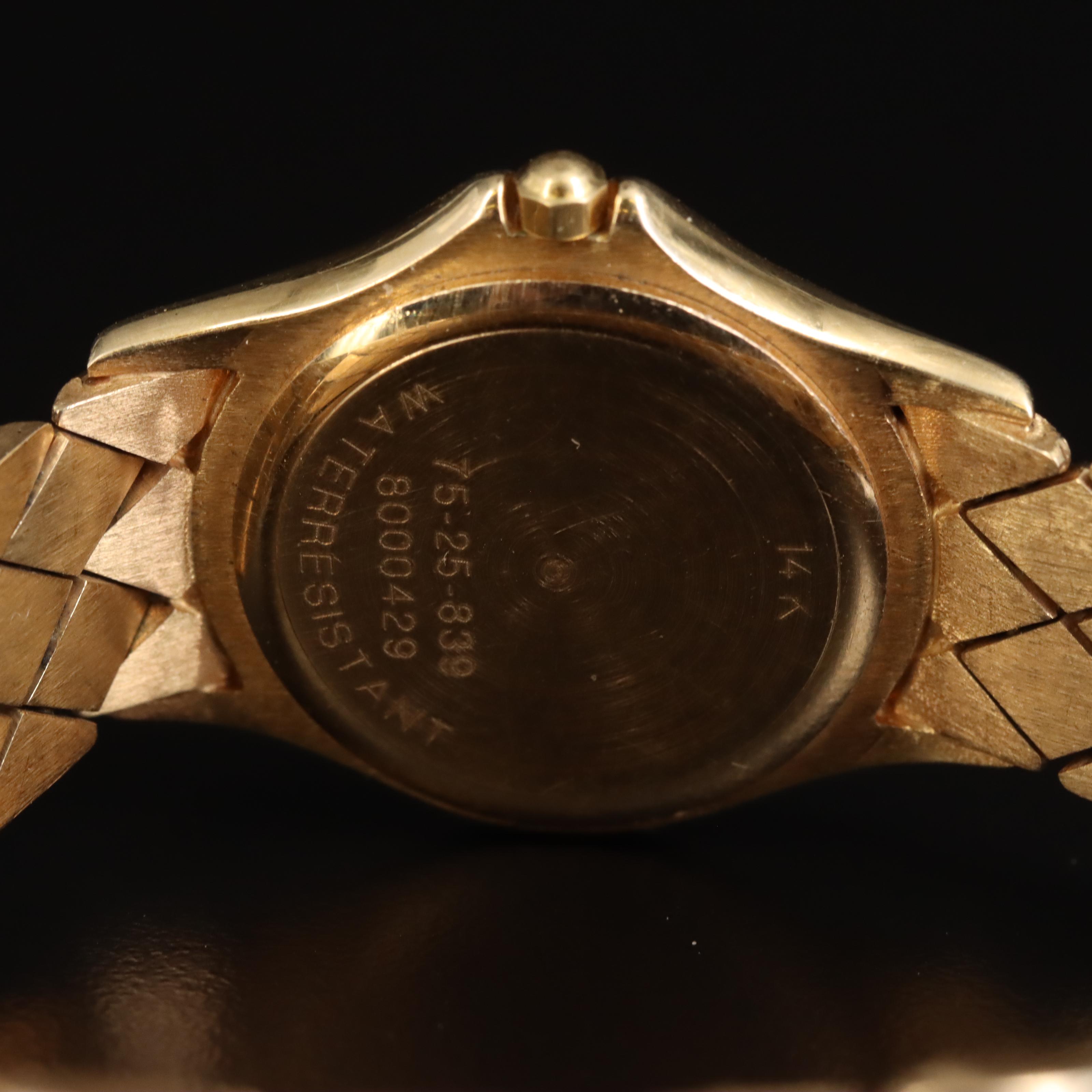 14K Movado Diamond Quartz Watch