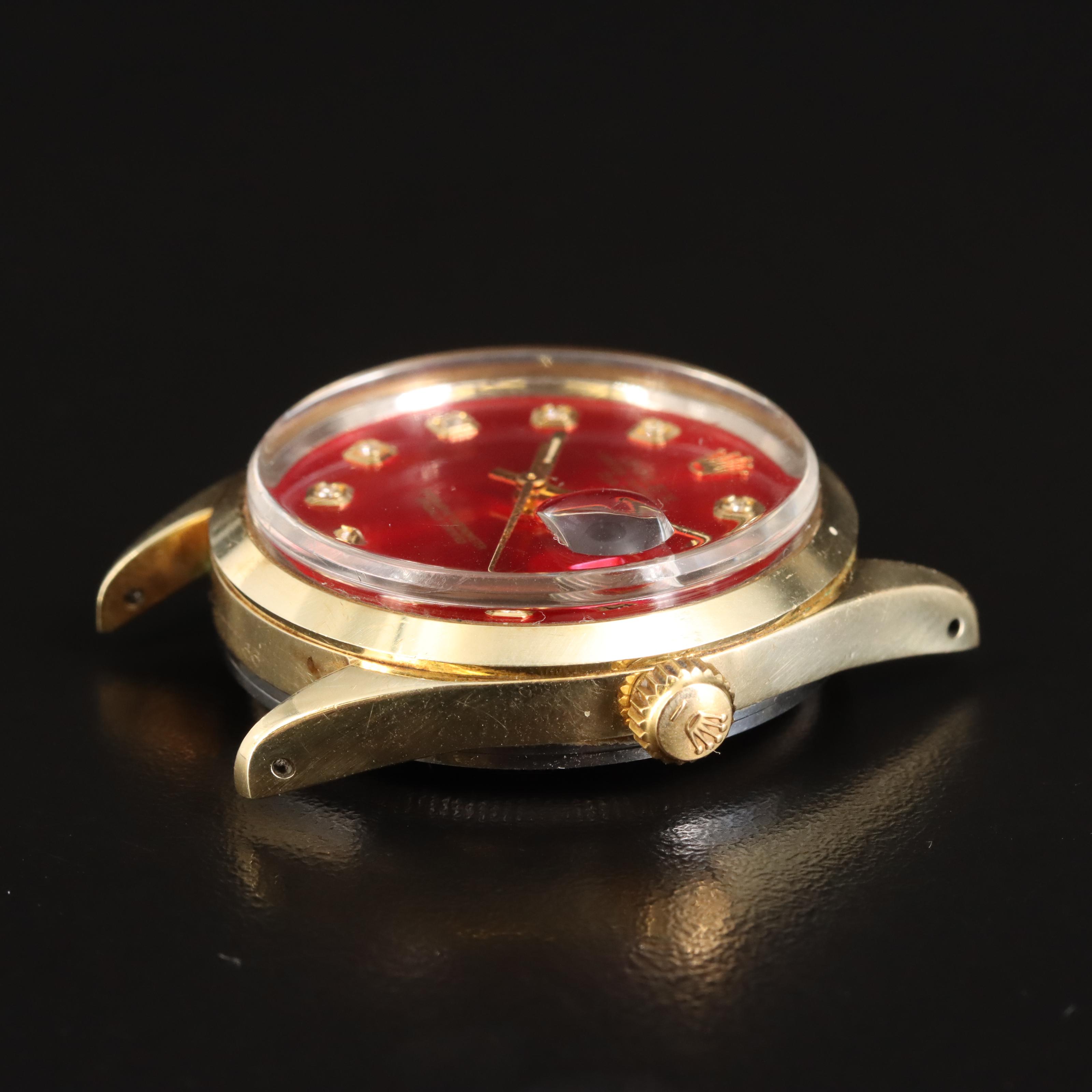 1972 Gold Shell and Diamond Rolex Oyster Perpetual Date Watch