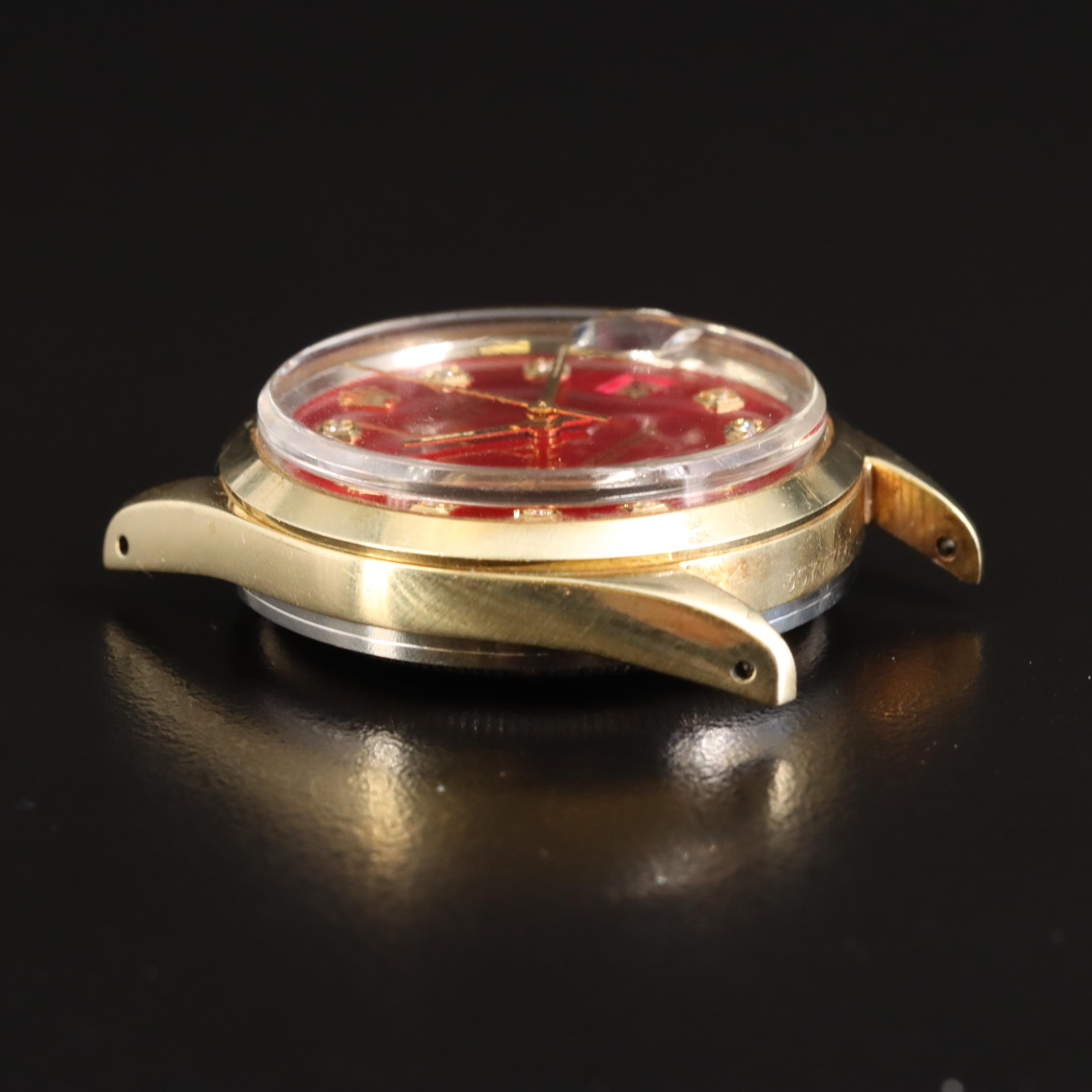 1972 Gold Shell and Diamond Rolex Oyster Perpetual Date Watch