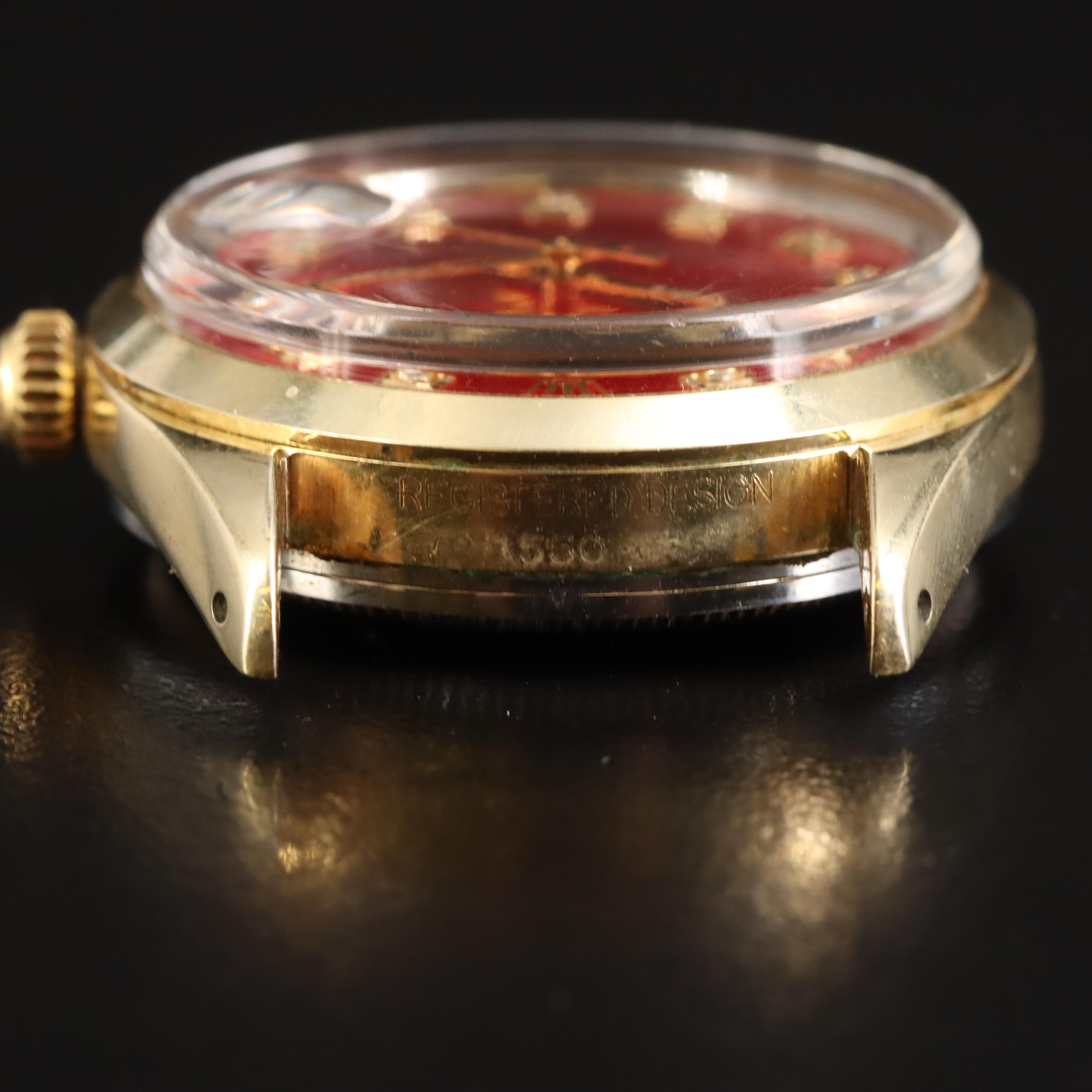 1972 Gold Shell and Diamond Rolex Oyster Perpetual Date Watch