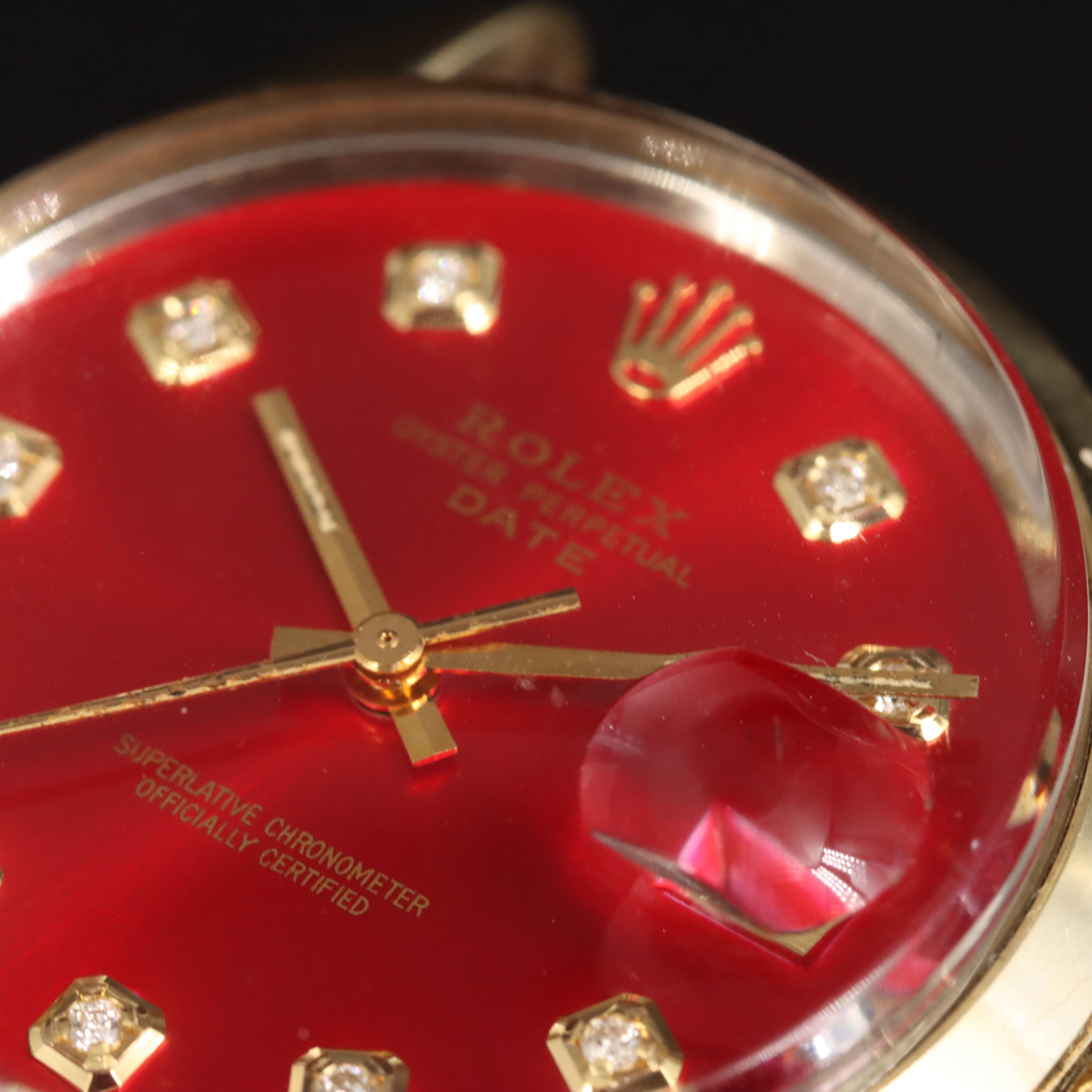 1972 Gold Shell and Diamond Rolex Oyster Perpetual Date Watch