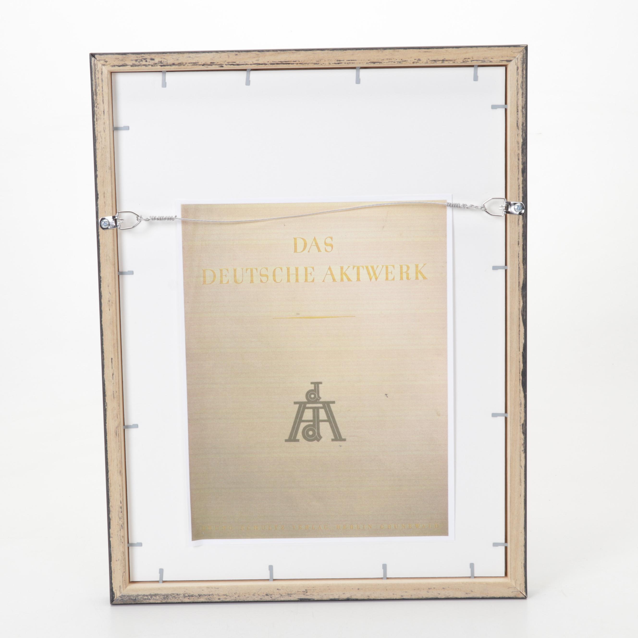 Dorothy Wilding Nude Portrait Halftone From "Das Deutsche Aktwerk," Circa 1940