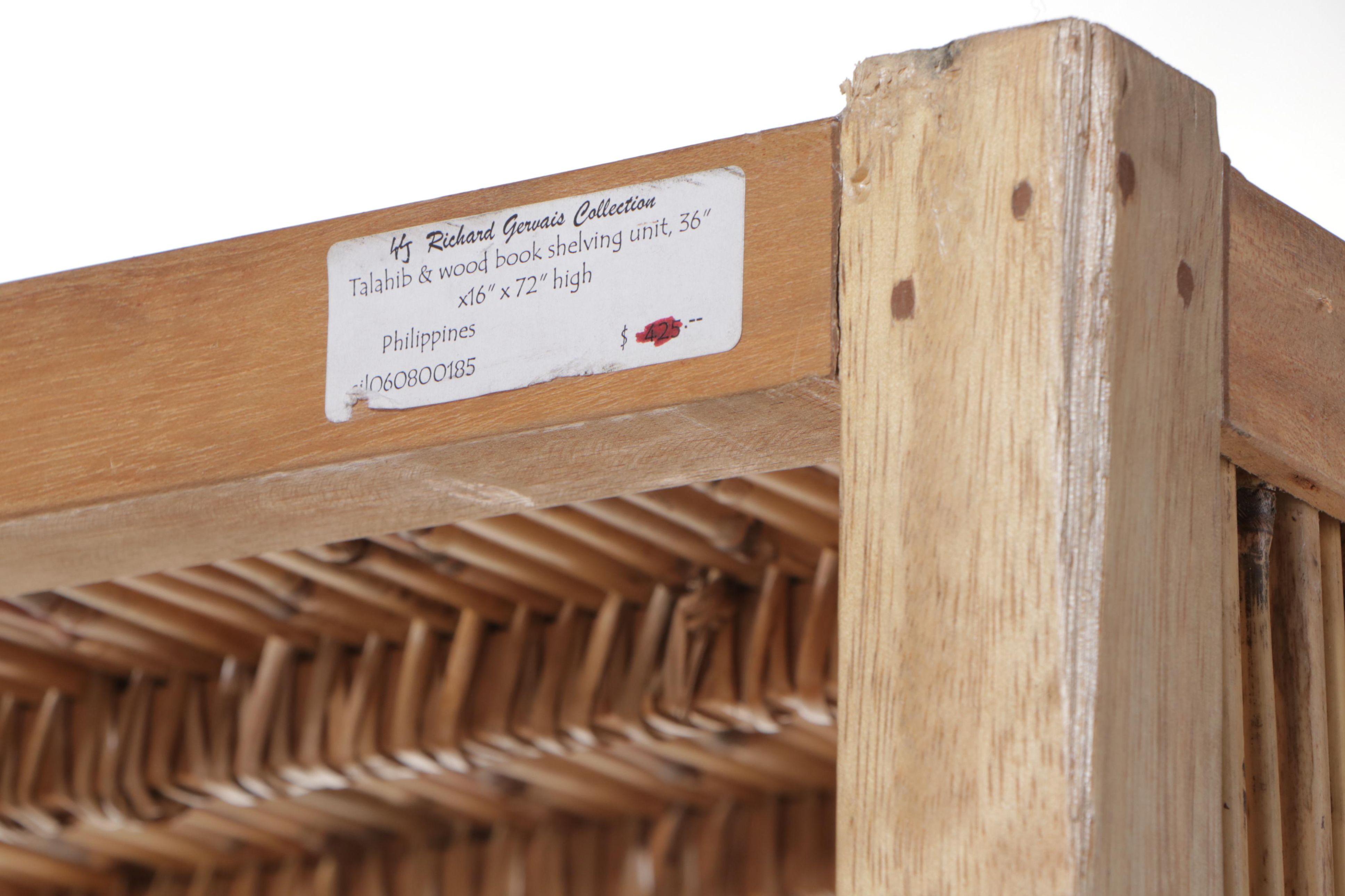 Philippine Talahib Grass and Wood Bookshelves