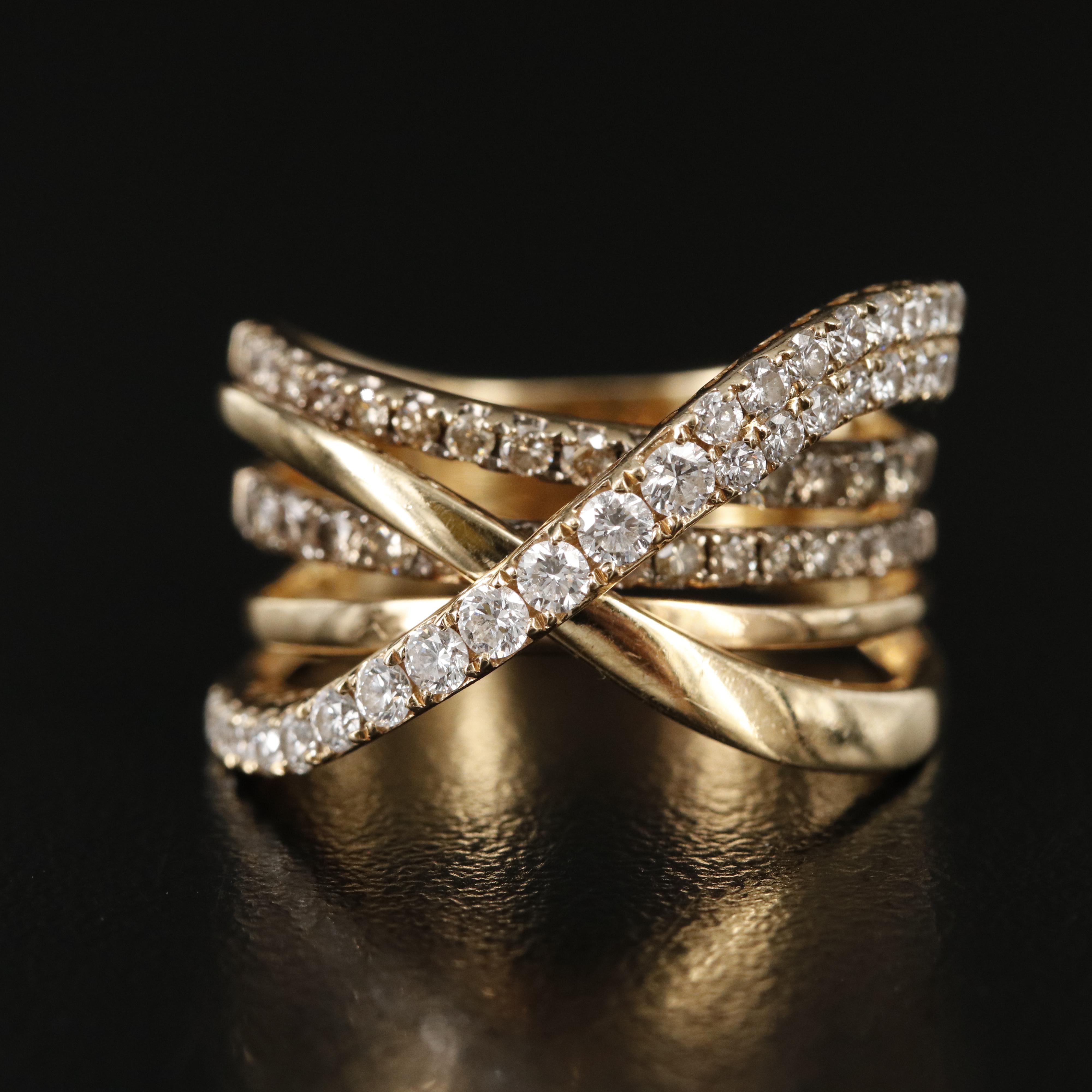 Le Vian "Chocolate Gladiator" 14K 1.72 CTW Diamond Crossover Ring