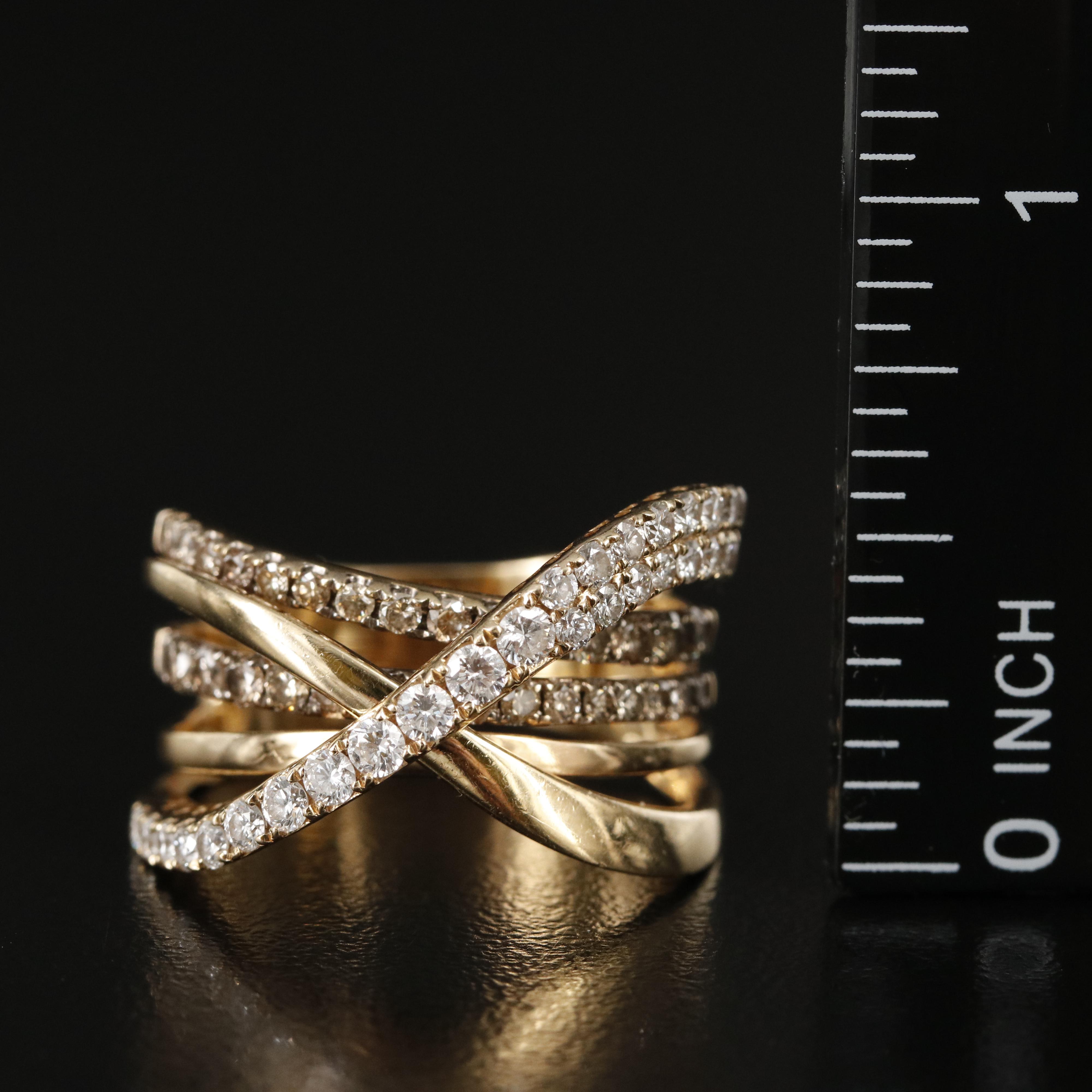 Le Vian "Chocolate Gladiator" 14K 1.72 CTW Diamond Crossover Ring