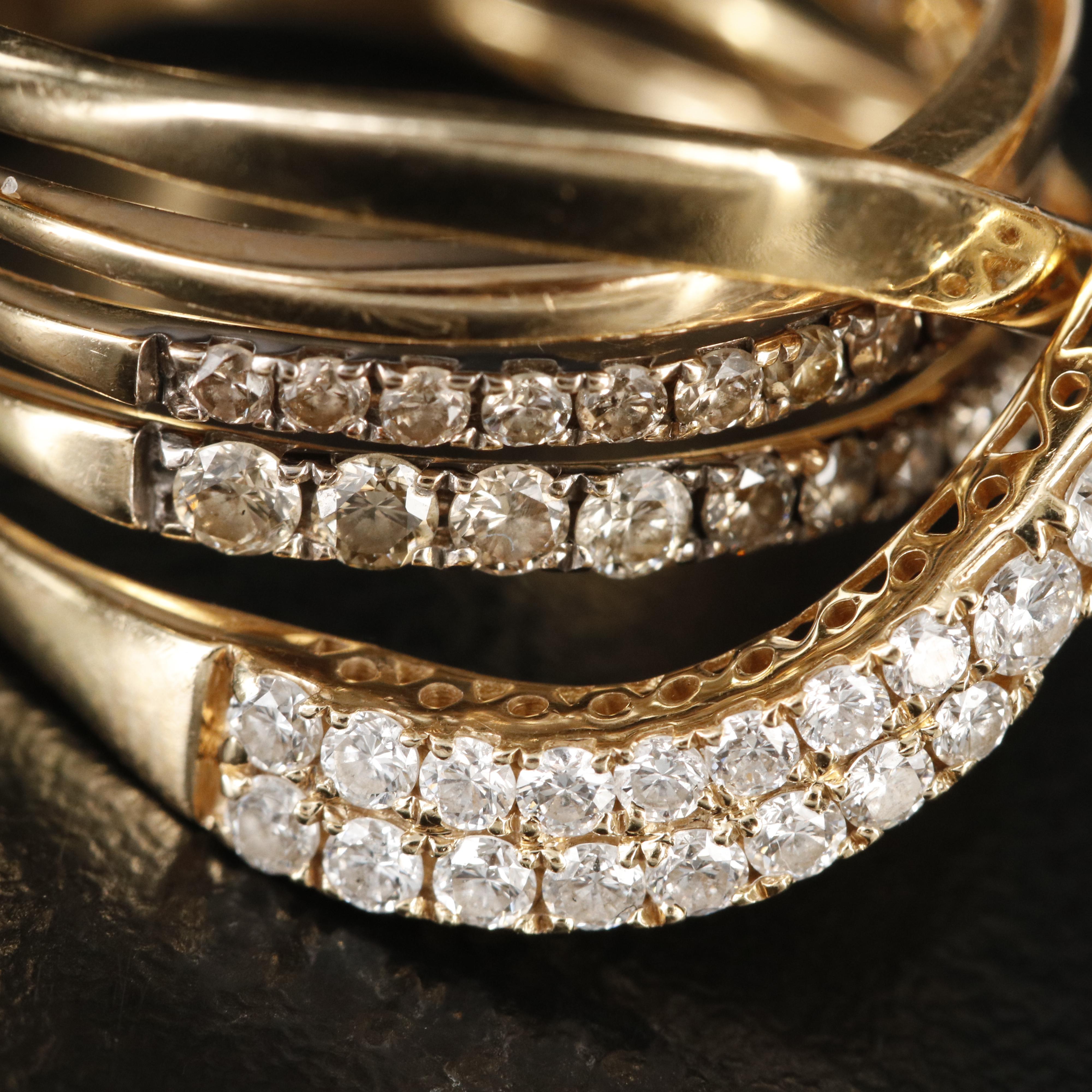 Le Vian "Chocolate Gladiator" 14K 1.72 CTW Diamond Crossover Ring