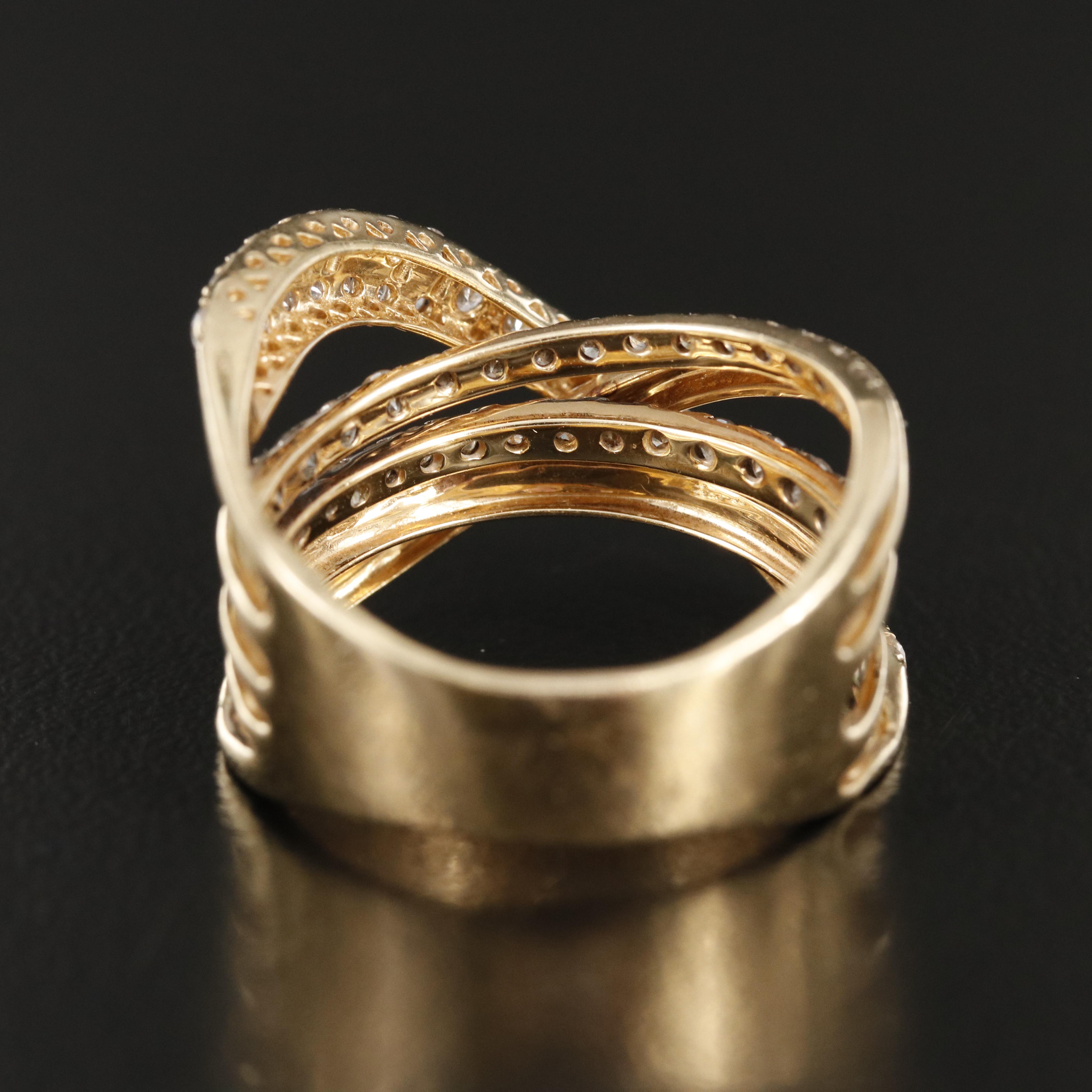 Le Vian "Chocolate Gladiator" 14K 1.72 CTW Diamond Crossover Ring