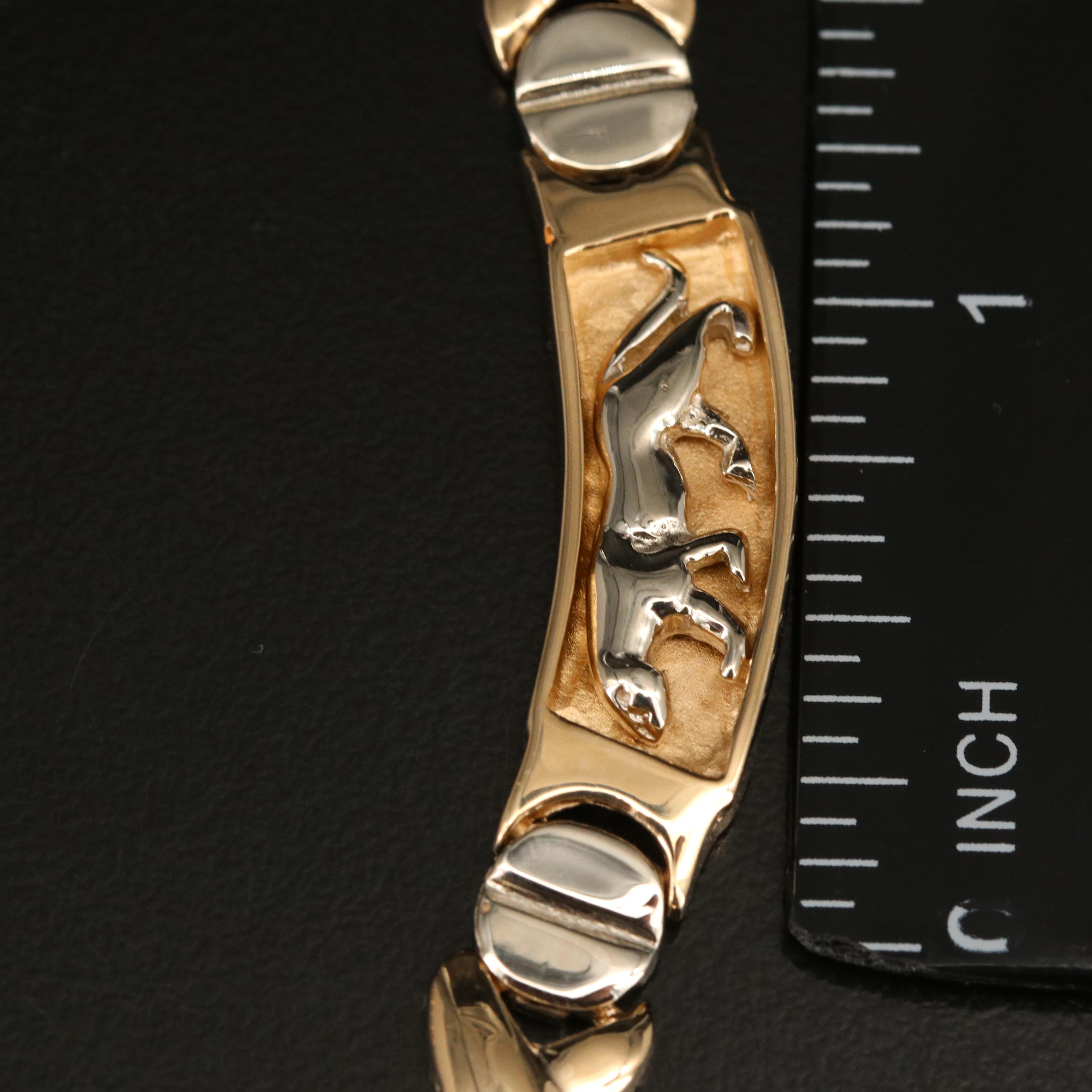 14K Feline Link Necklace