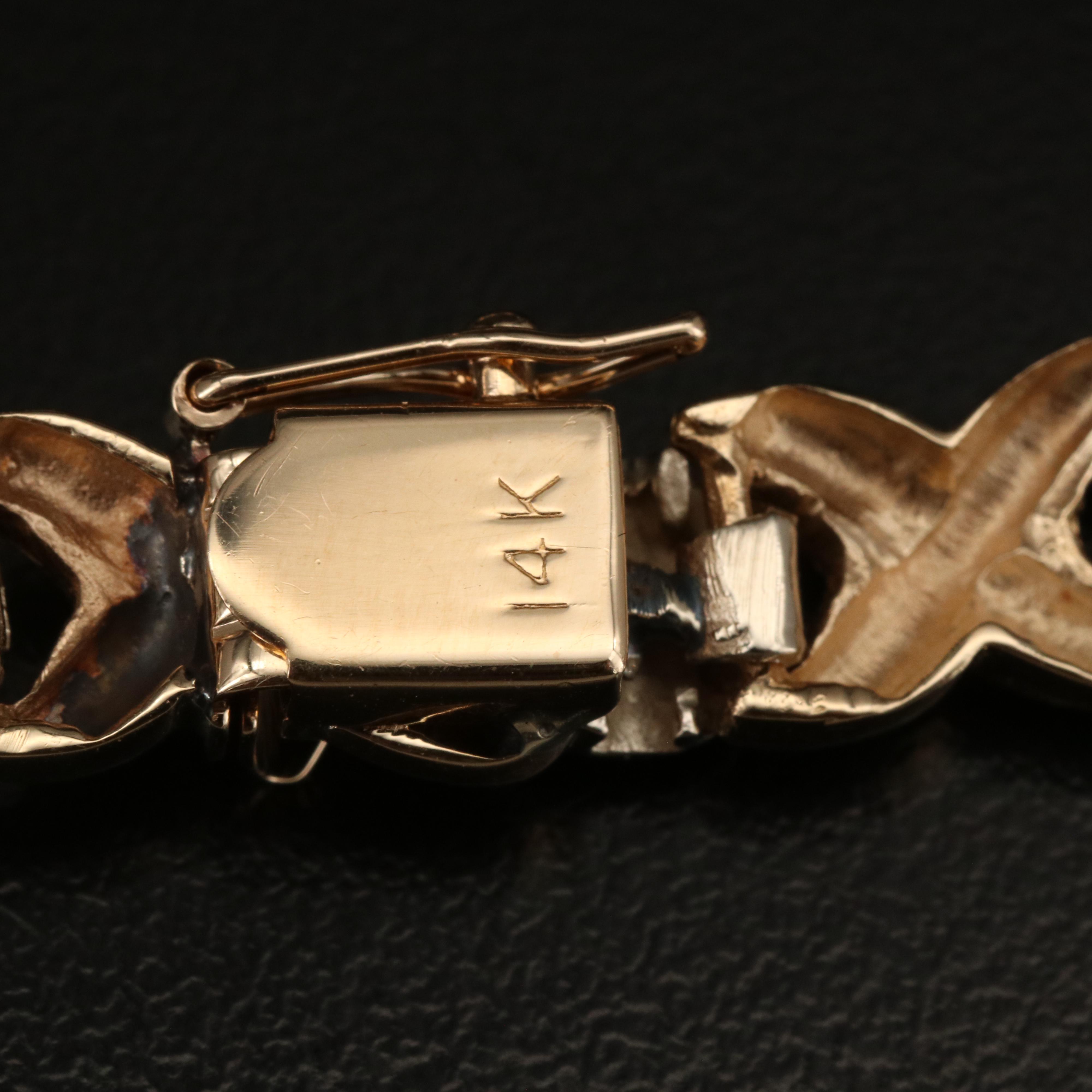 14K Feline Link Necklace