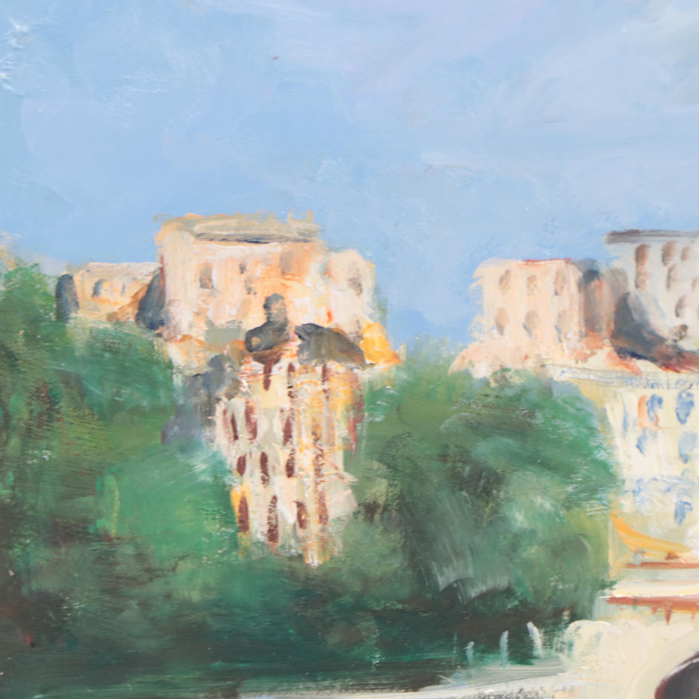 Nino Pippa Oil Painting "Paris - Spring Time from the Seine," 2016