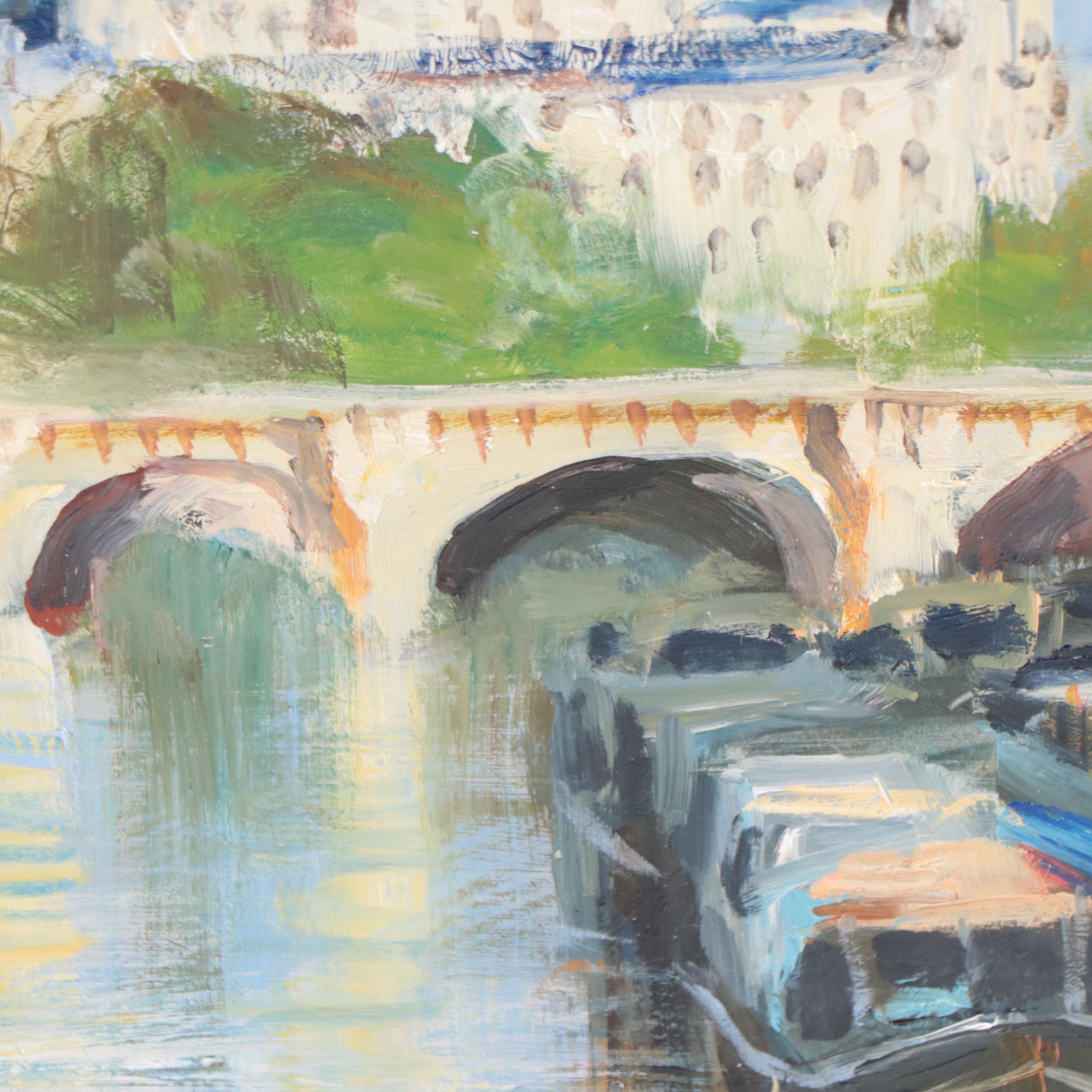 Nino Pippa Oil Painting "Paris - Spring Time from the Seine," 2016