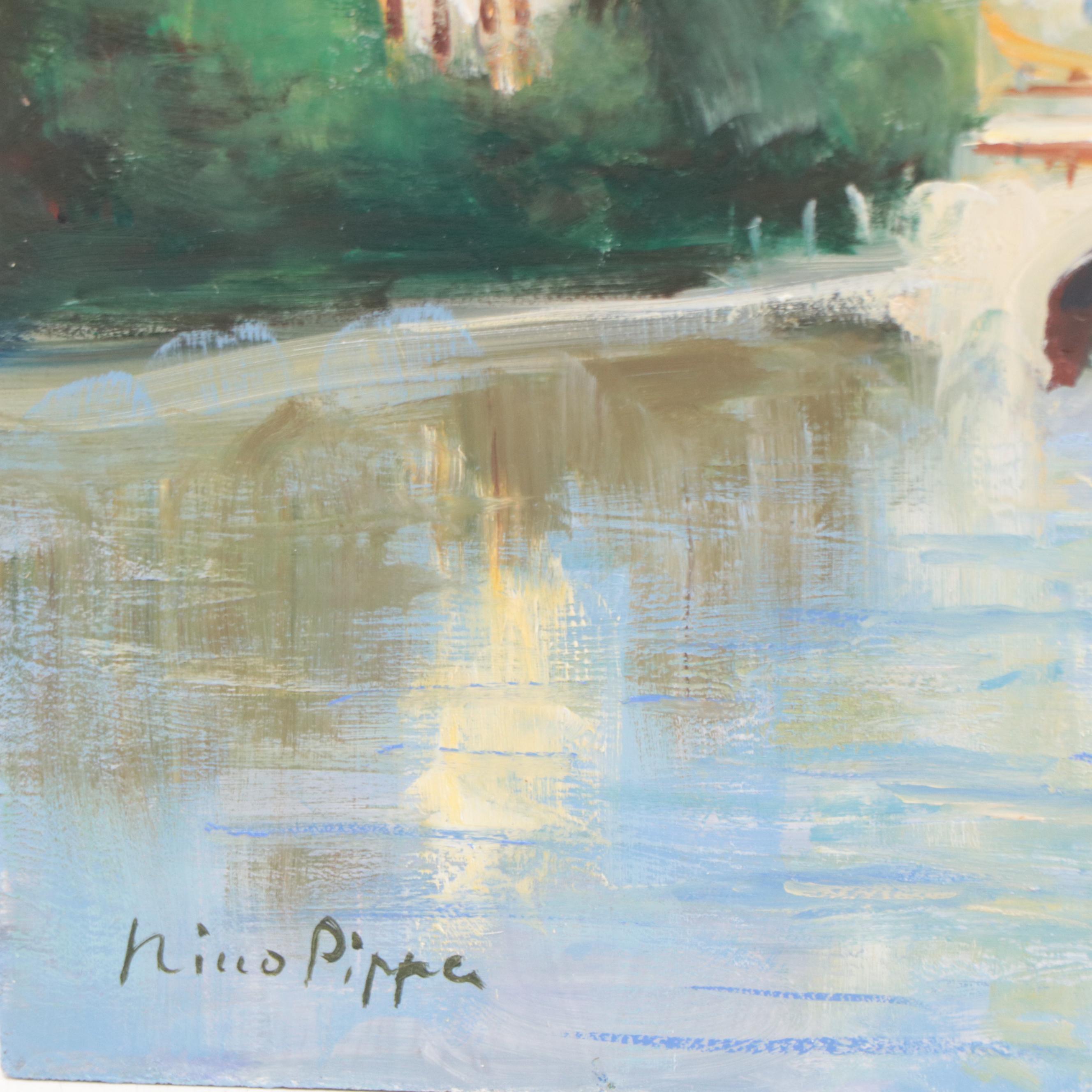 Nino Pippa Oil Painting "Paris - Spring Time from the Seine," 2016
