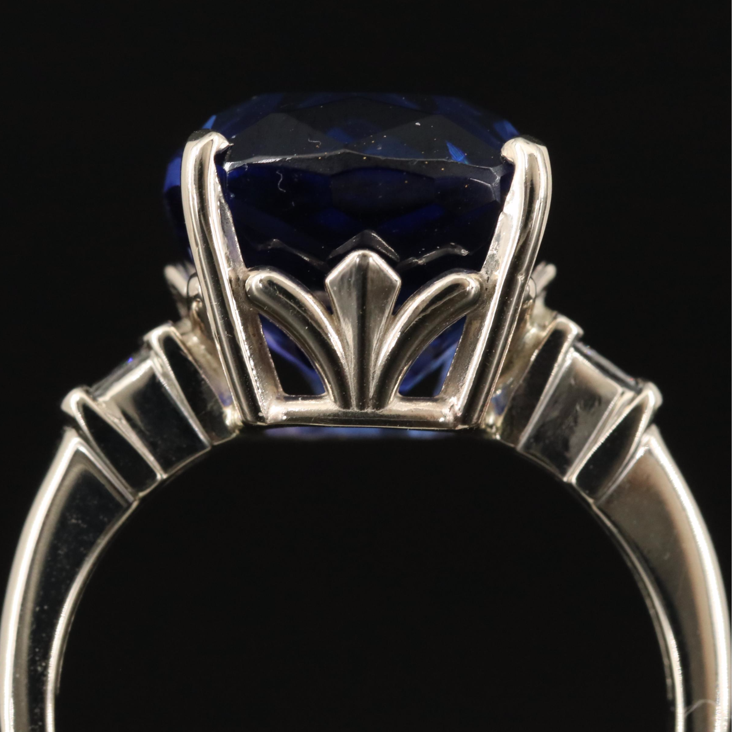 14K 10.99 CT Tanzanite and Diamond Ring with Online Digital GIA Report