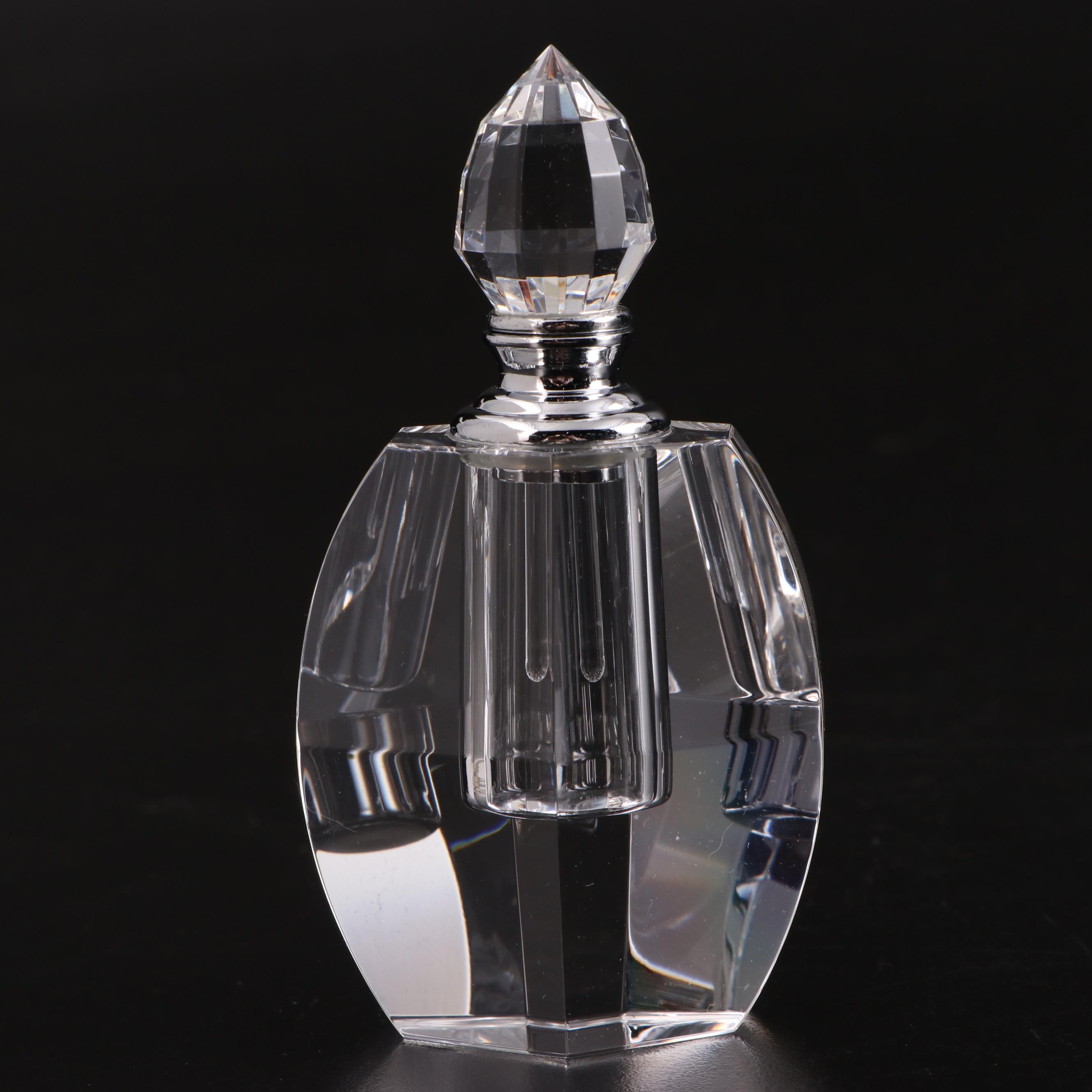 Dillard's Faceted Crystal Perfume Bottles in Velour Boxes