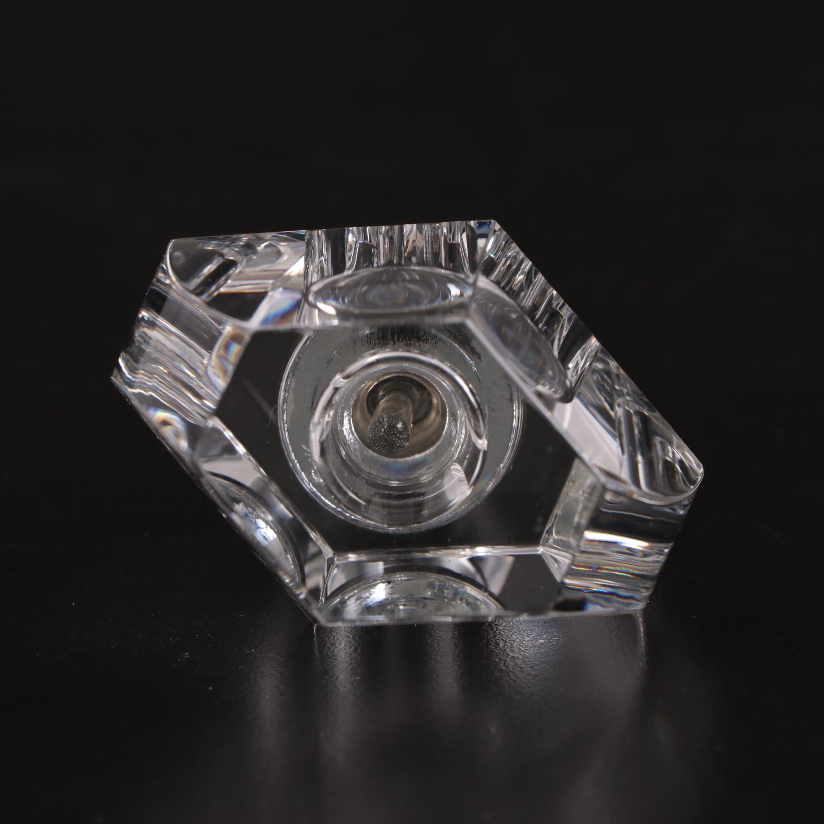 Dillard's Faceted Crystal Perfume Bottles in Velour Boxes