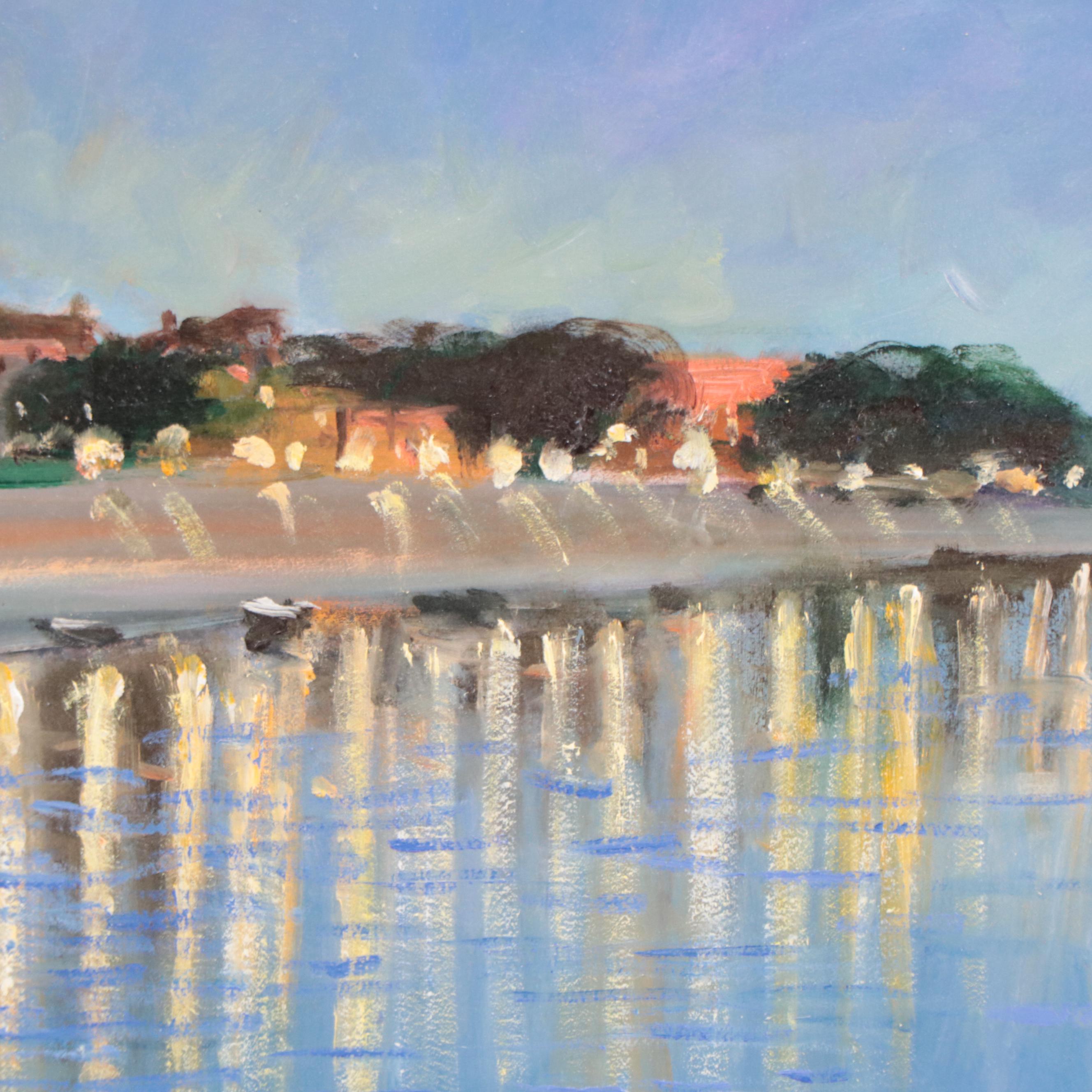 Nino Pippa Oil Painting "In Van Gogh Footsteps - Arles Reflections on the Rhone"