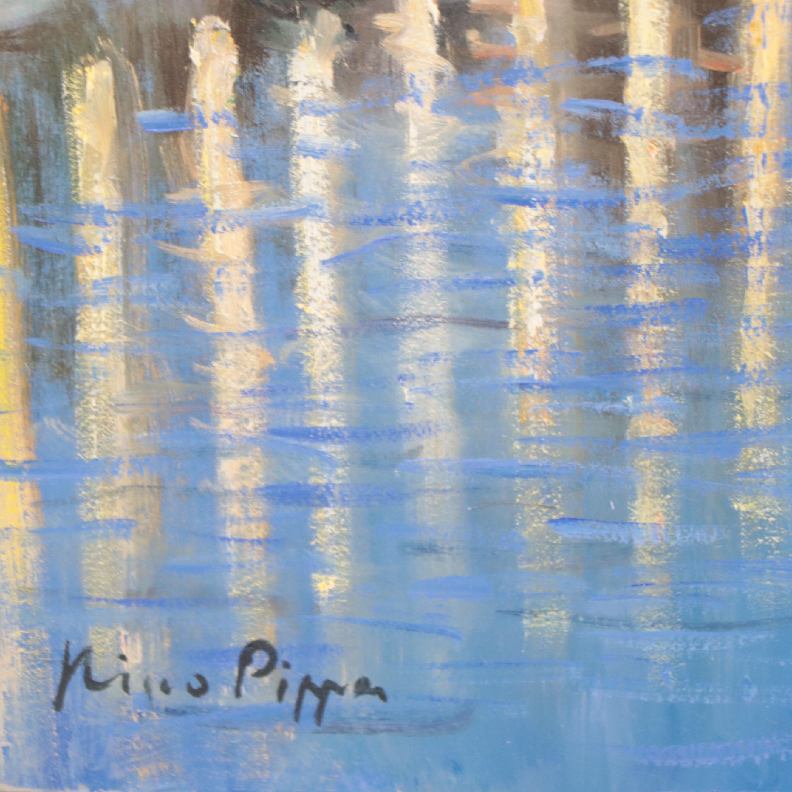 Nino Pippa Oil Painting "In Van Gogh Footsteps - Arles Reflections on the Rhone"