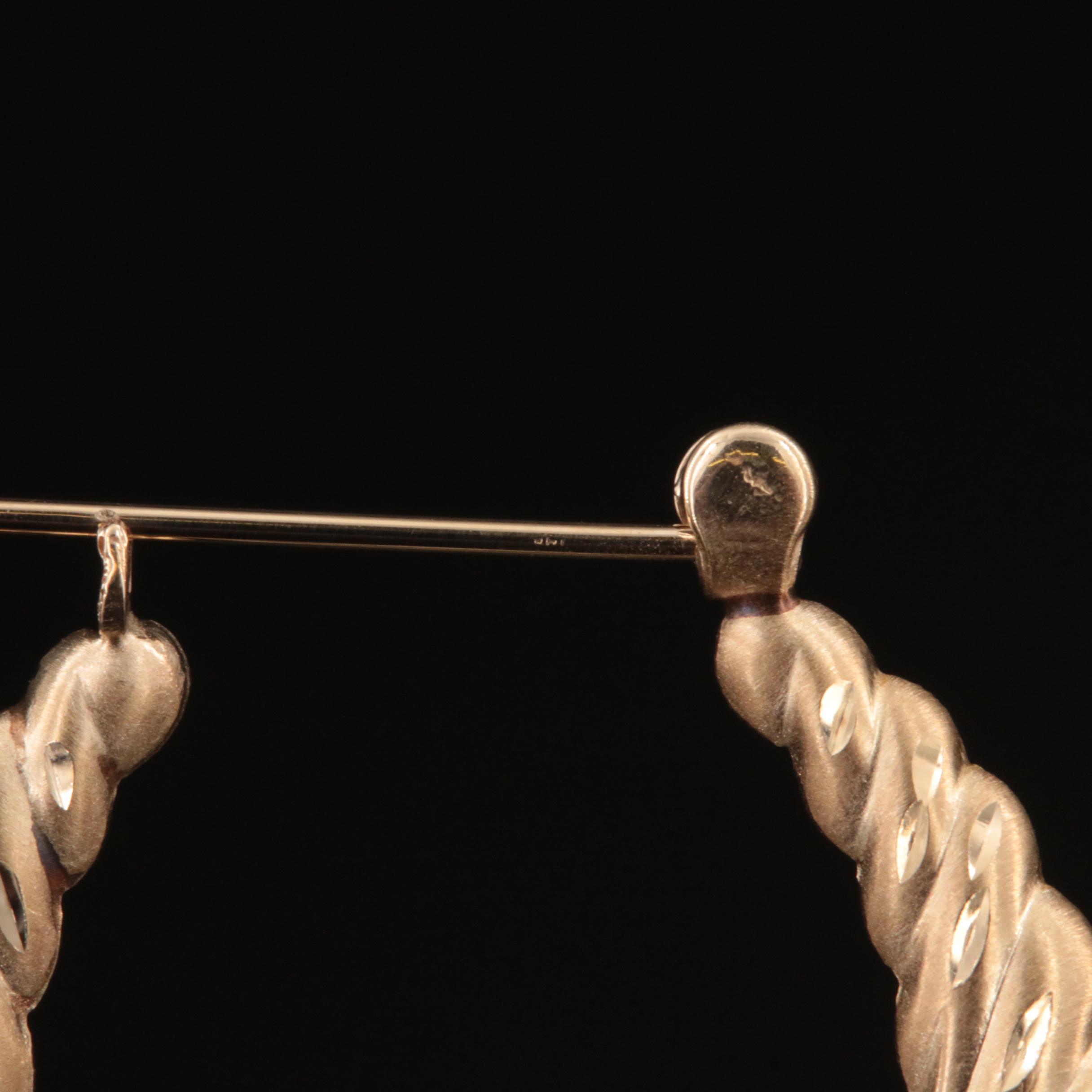 14K Fluted Hoop Earrings