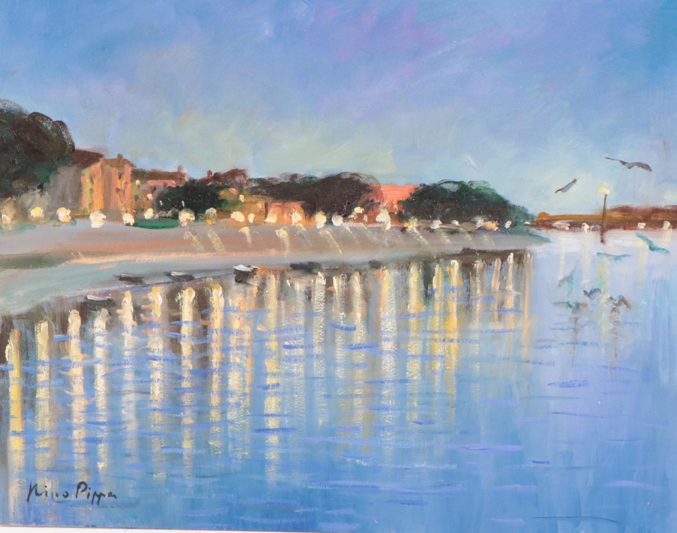 Nino Pippa Oil Painting "In Van Gogh Footsteps - Arles Reflections on the Rhone"