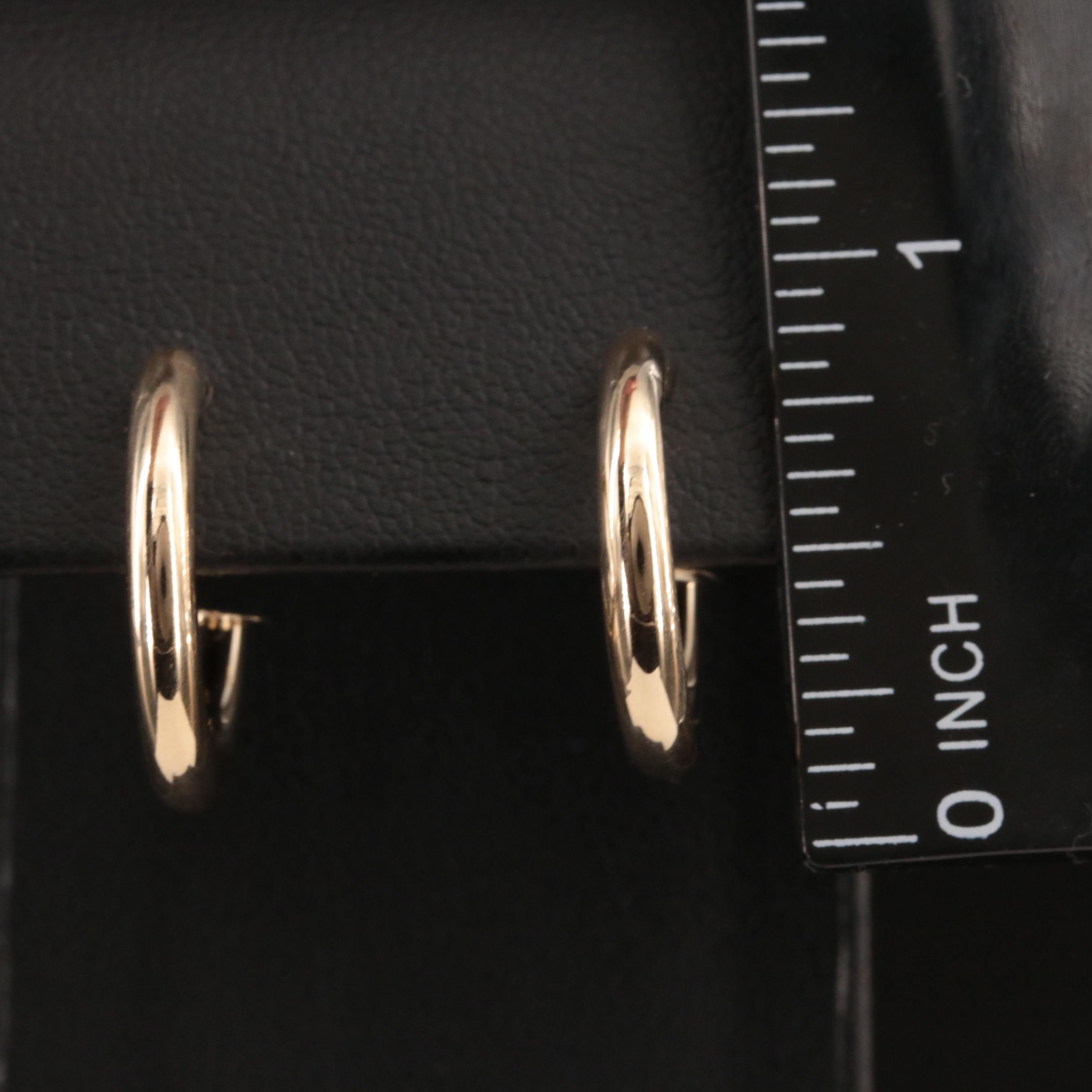 14K Tubular Hoop Earrings
